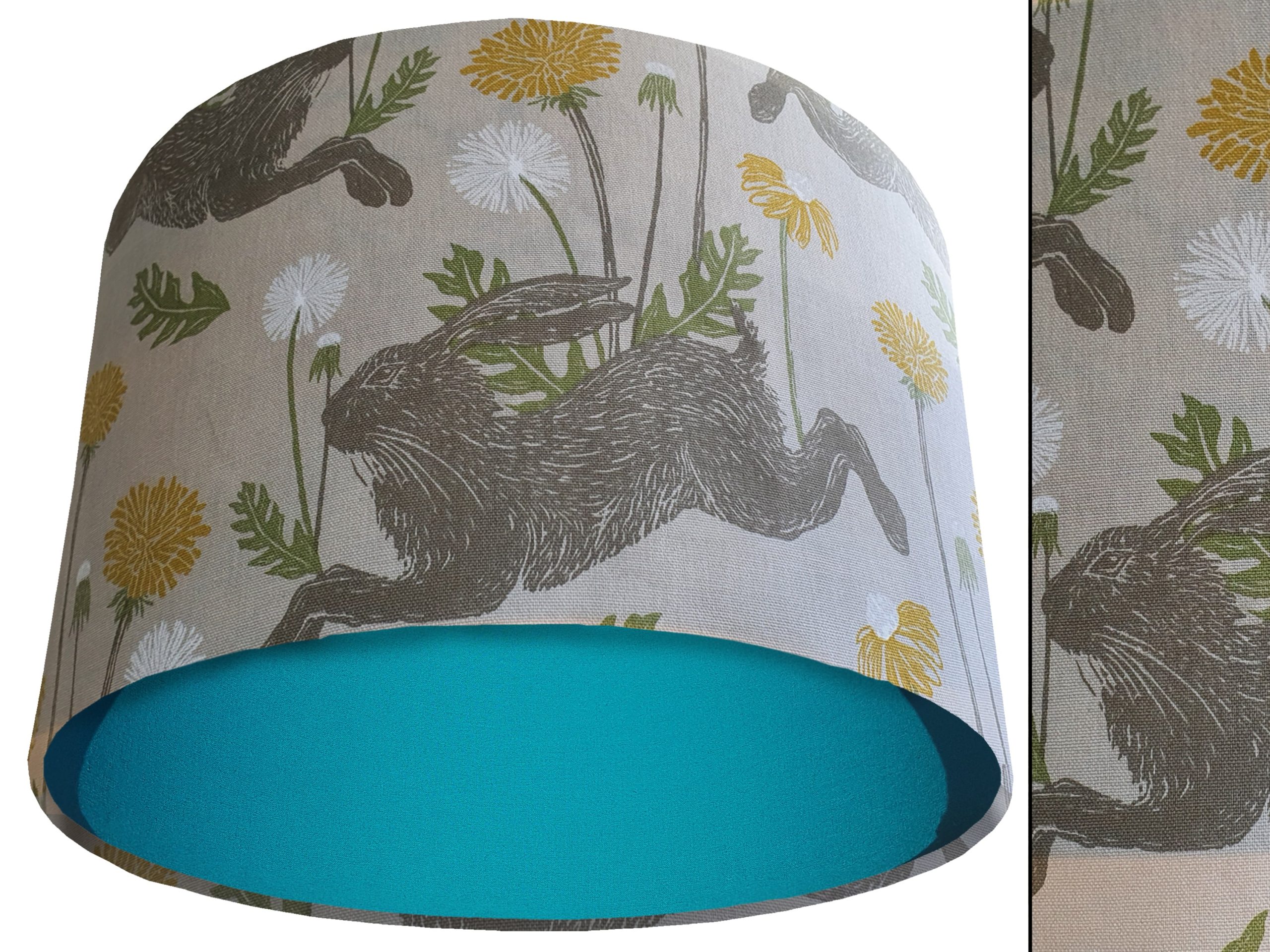 Country Rabbit Light Shade Teal, Country Home Interior
