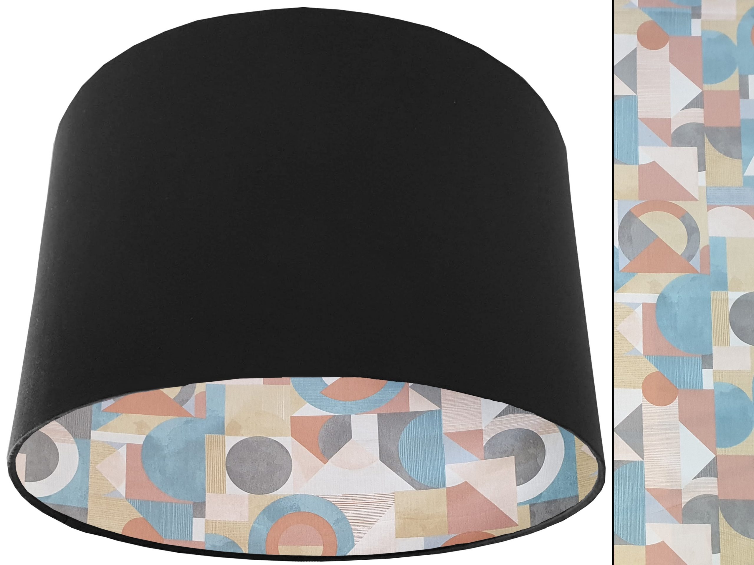Art Deco Lampshade Black, Modern Geometric Light Shade