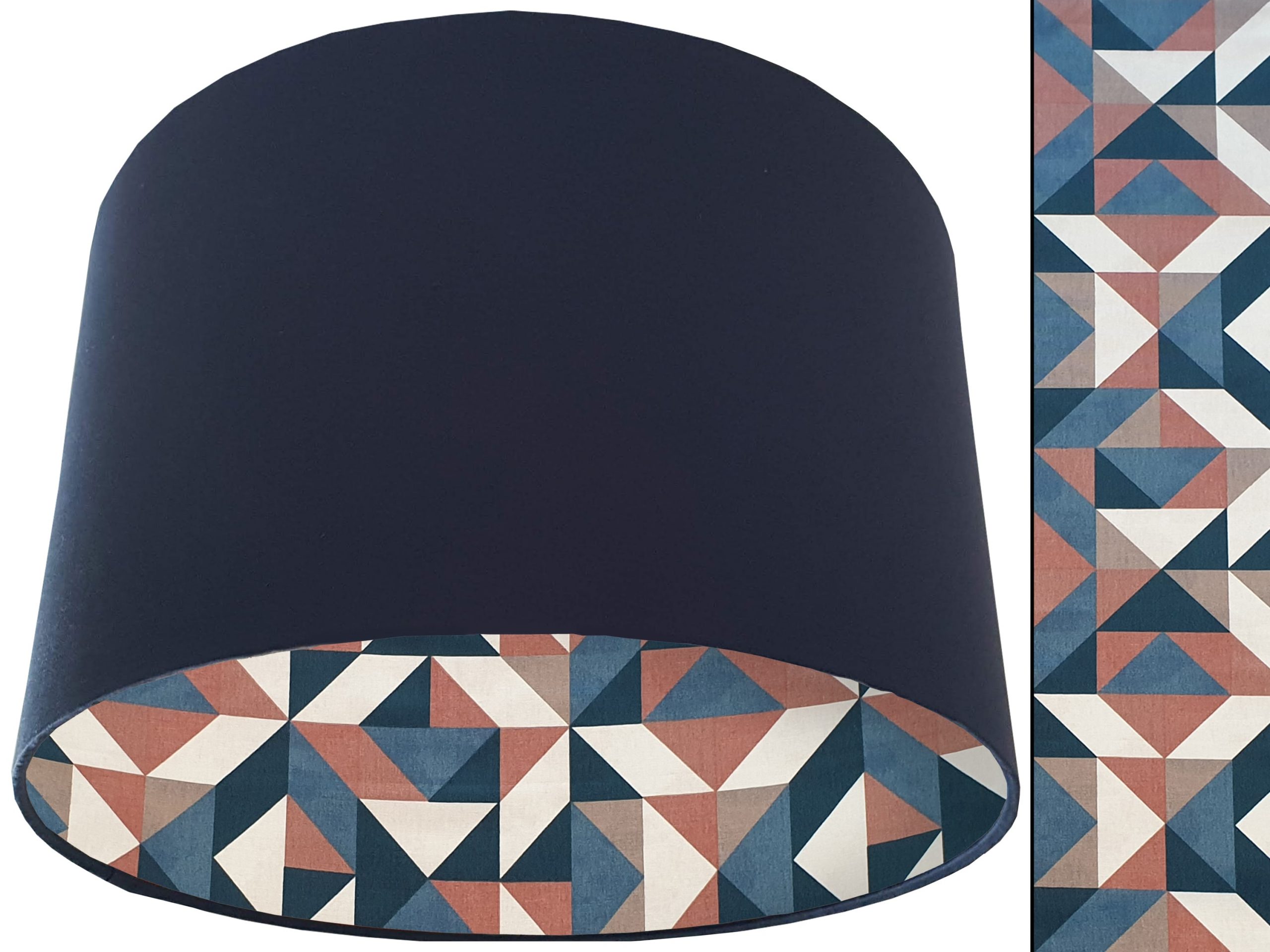 Modern Geometric Lampshade Blue, Stylish Home Interior