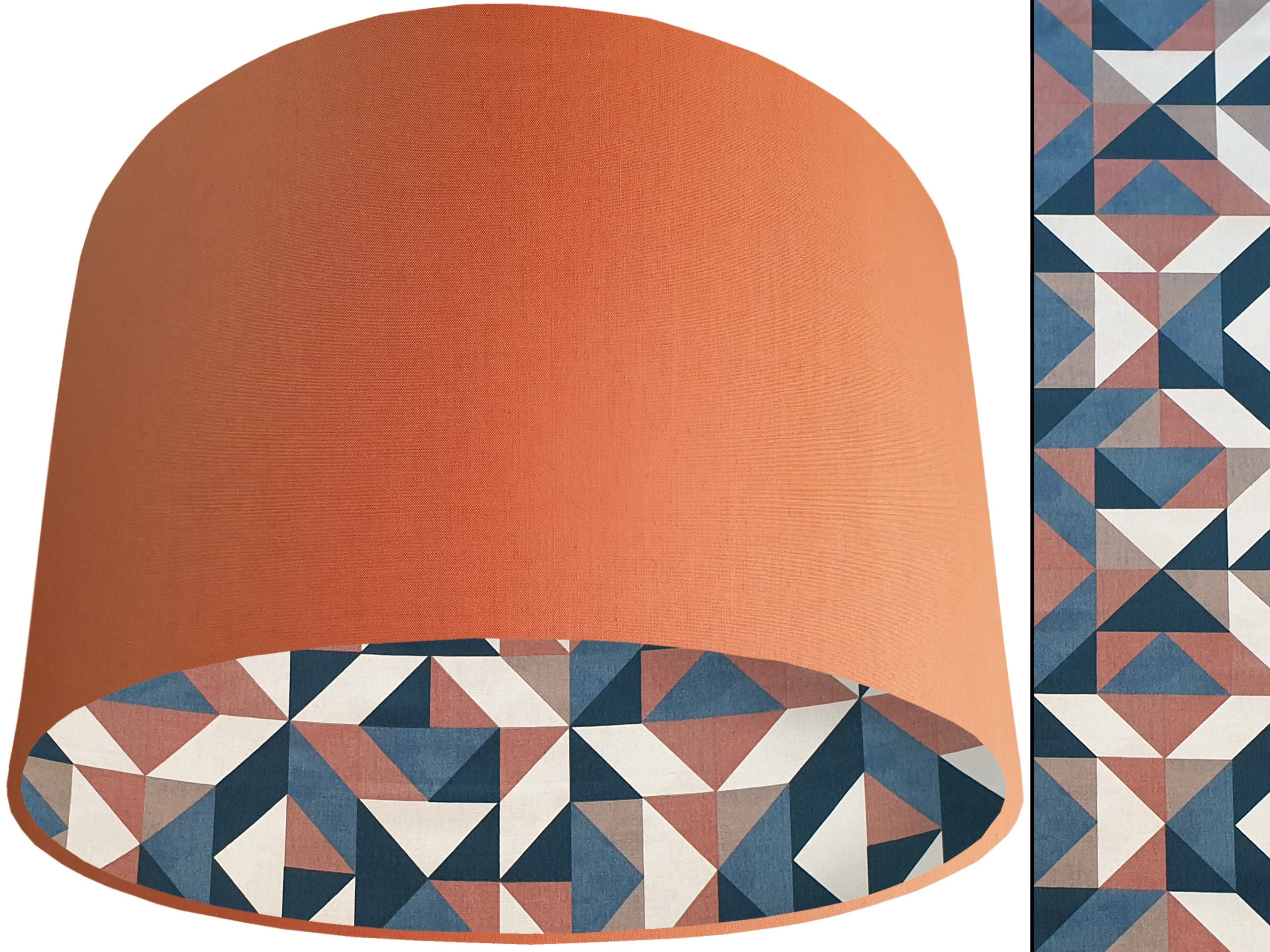 Modern Geometric Lampshade Orange, Stylish Home Interior