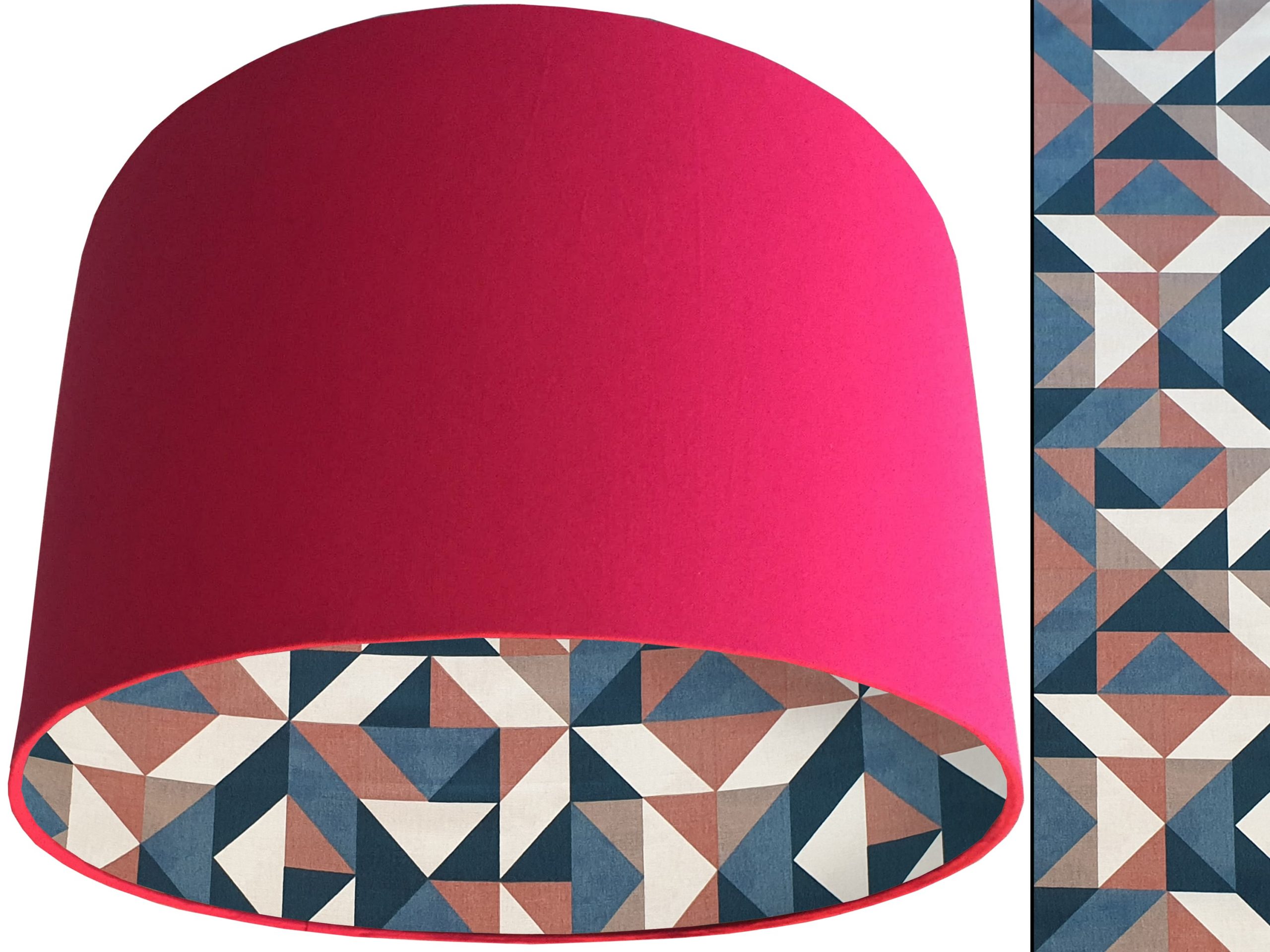 Modern Geometric Lampshade Pink, Stylish Home Interior