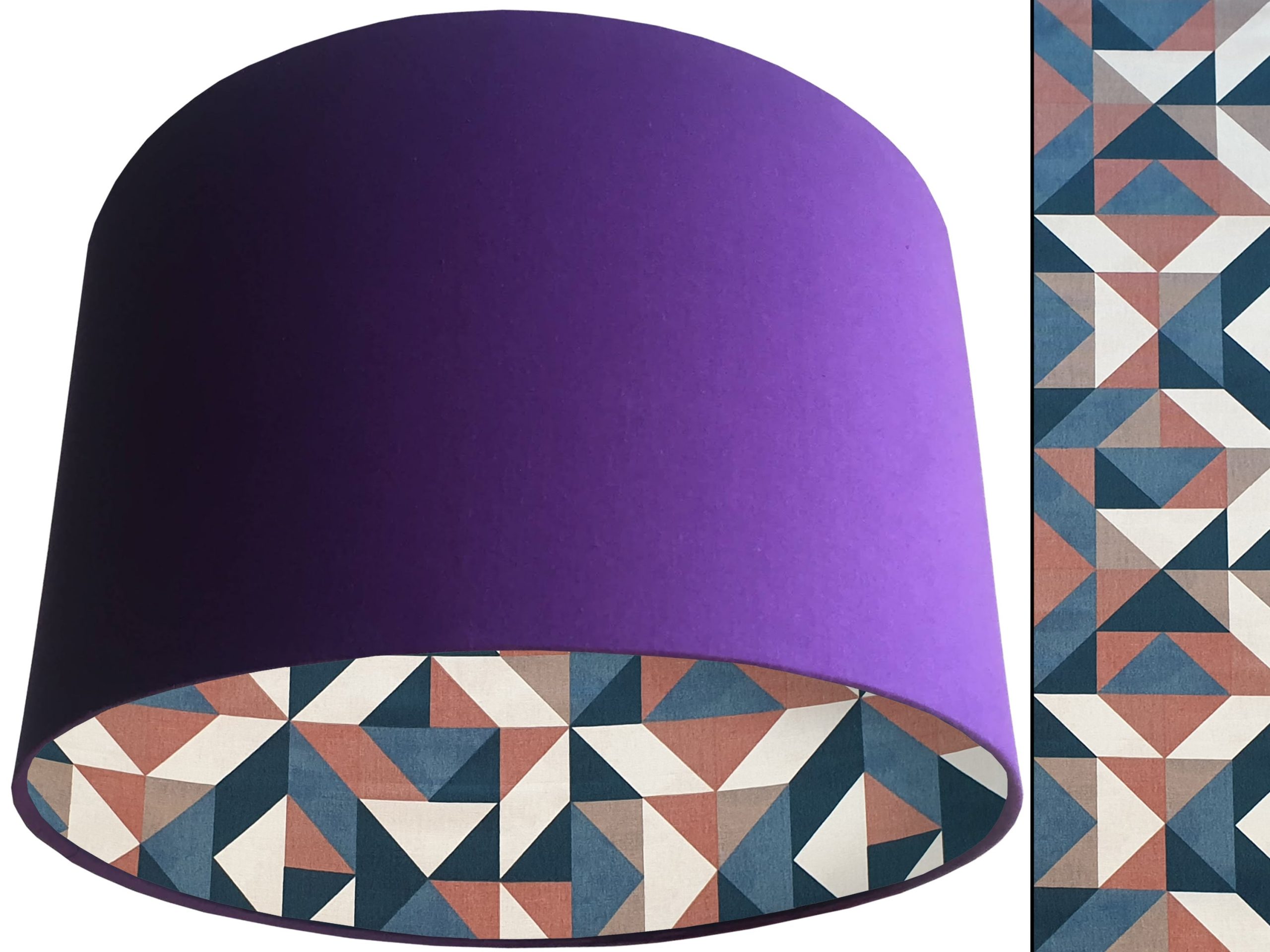 Modern Geometric Lampshade Purple, Stylish Home Interior