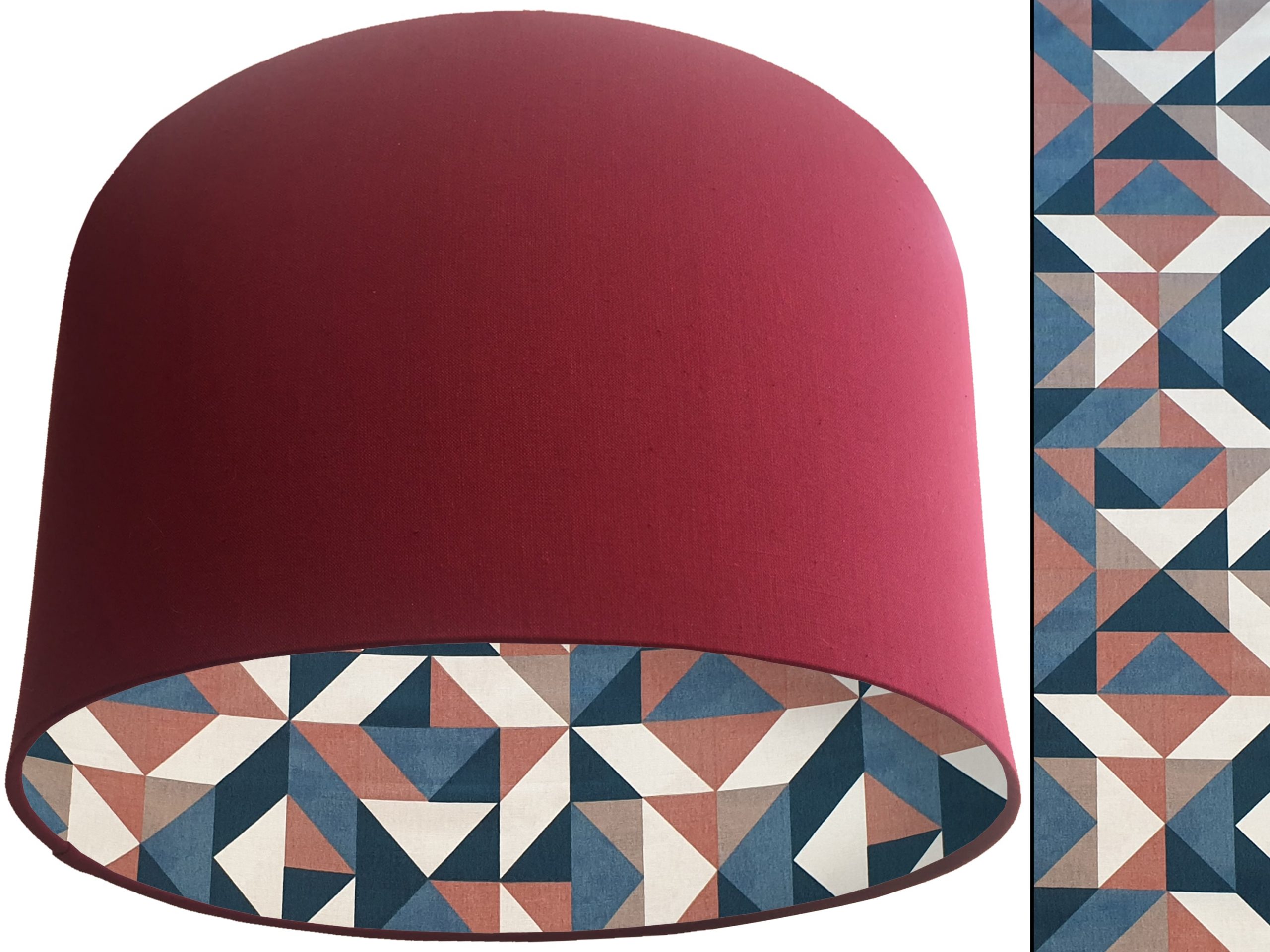 Modern Geometric Lampshade Red, Stylish Home Interior