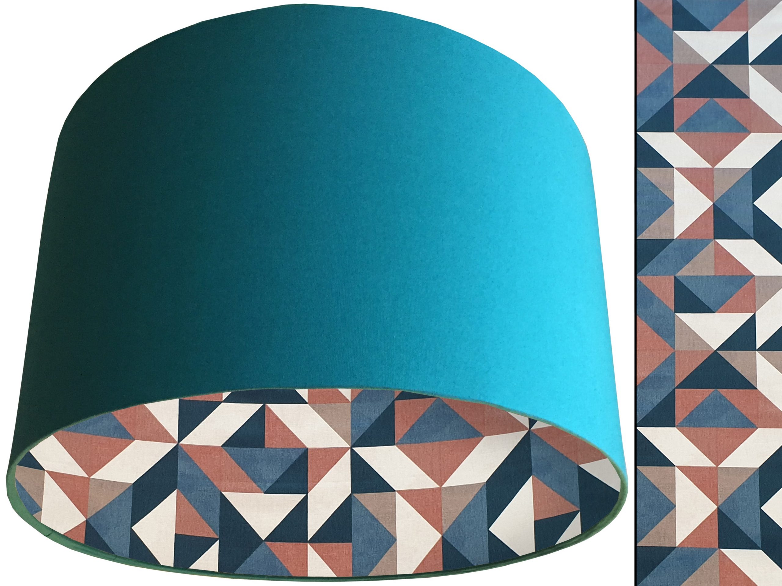 Modern Geometric Lampshade Teal, Stylish Home Interior