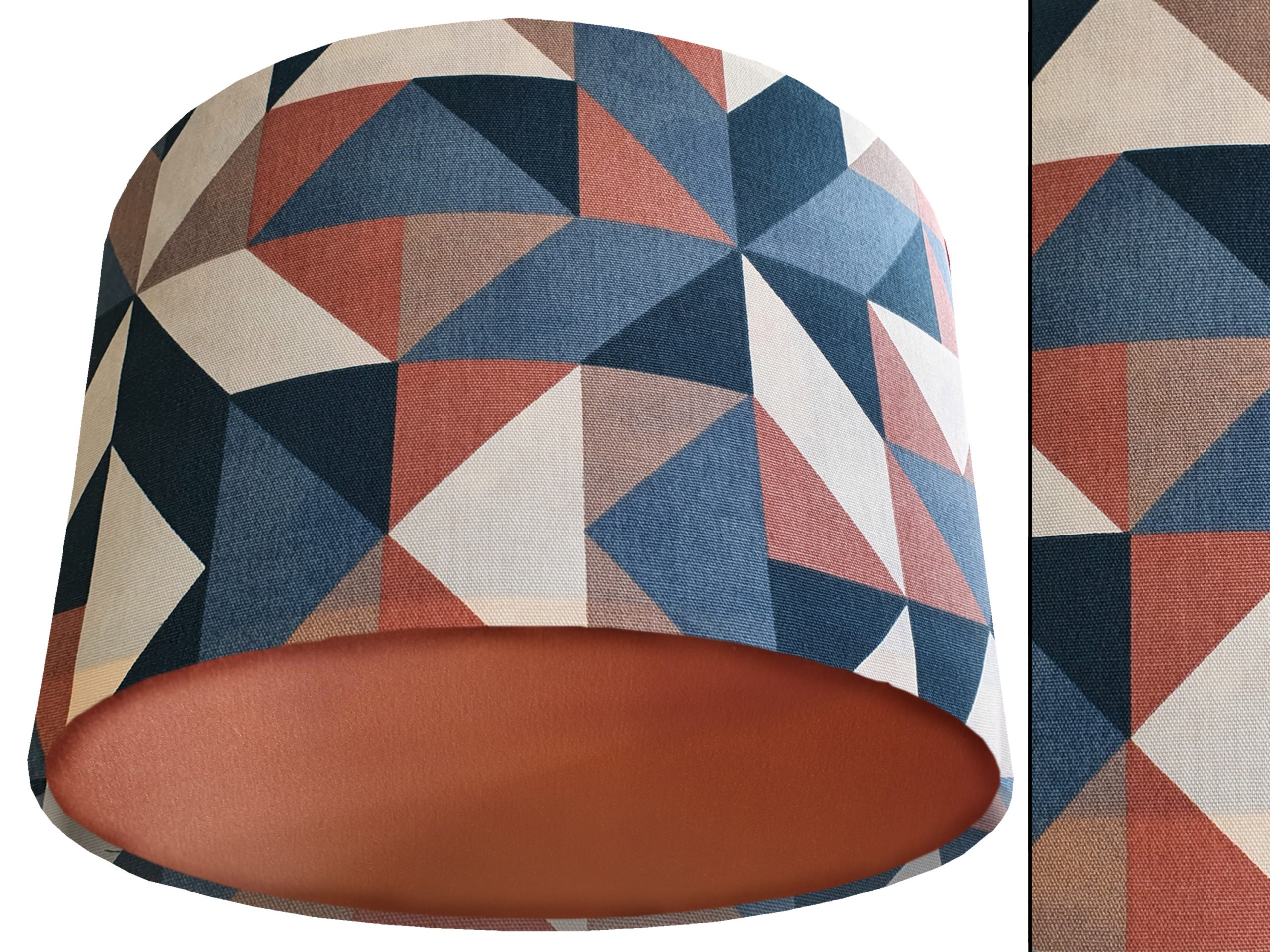 Modern Geometric Lamp Shade Copper, Art Deco Lighting