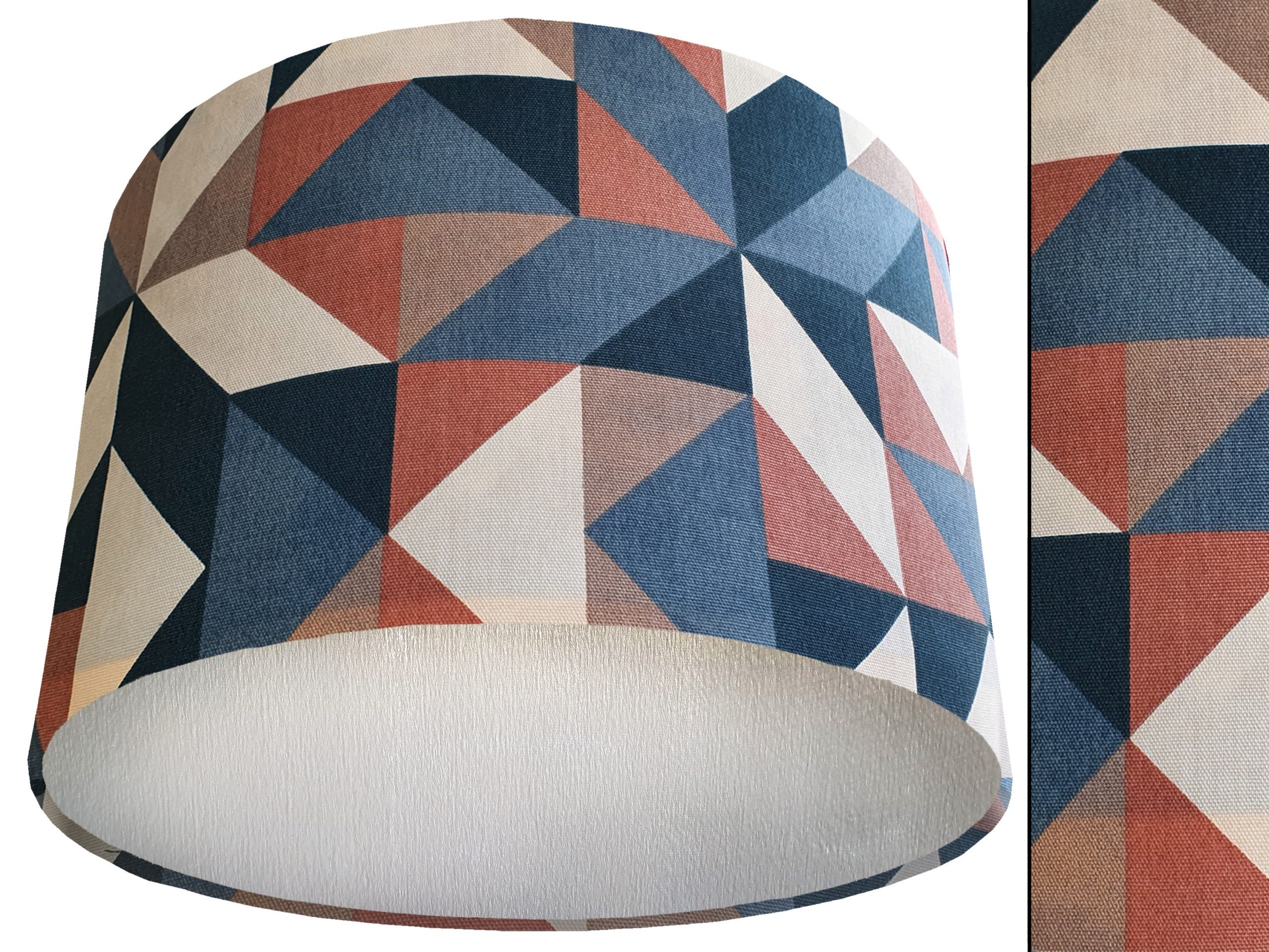 Modern Geometric Lamp Shade Silver, Art Deco Lighting