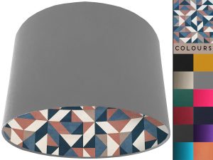 Modern Geometric Lampshade Light Grey, Stylish Home Interior