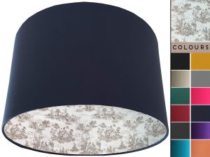 Blue Bird Botanical Lampshade Blue, Country Home Design