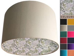 Pastel Botanical Lampshade Cream, Country Home Interior