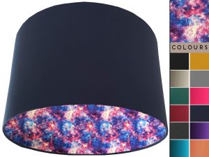 Galaxy Space Lampshade Blue, Kids Bedroom Light Shade