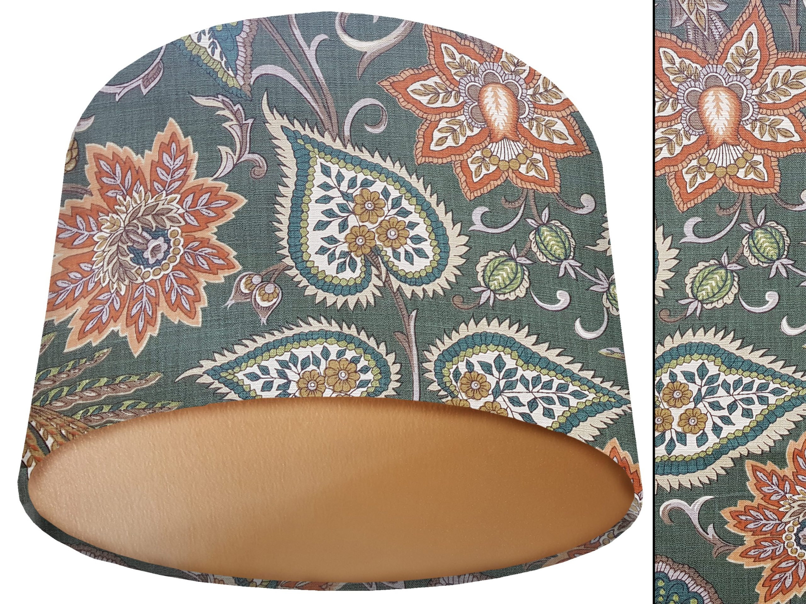 Green Paisley Lamp Shade Gold, Modern Home Interior