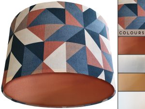 Modern Geometric Lamp Shade Copper, Art Deco Lighting