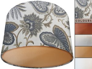 Cream Paisley Lamp Shade Gold, Country Home Interior