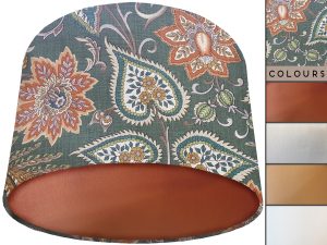 Green Paisley Lamp Shade Copper, Modern Home Interior