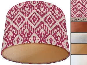 Marrakech Pink Lamp Shade Gold, Bold Home Interior Light