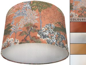 Oriental Trees Orange Lamp Shade Silver, Stylish Home