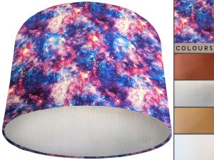 Galaxy Space Lamp Shade Silver, Children Bedroom Light