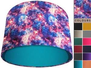 Galaxy Space Light Shade Teal, Bold Modern Interior