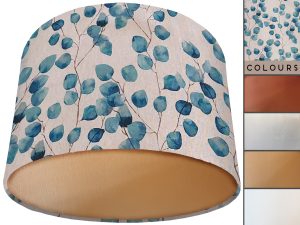 Honesty Teal Lamp Shade Gold, Modern Country Home