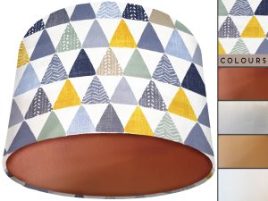 Geometric Patterned Lamp Shade Copper, Modern Interior Light