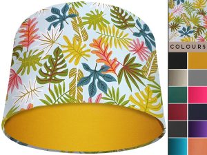 Tropical Leaf Mint Light Shade Yellow, Bold Exotic Interior