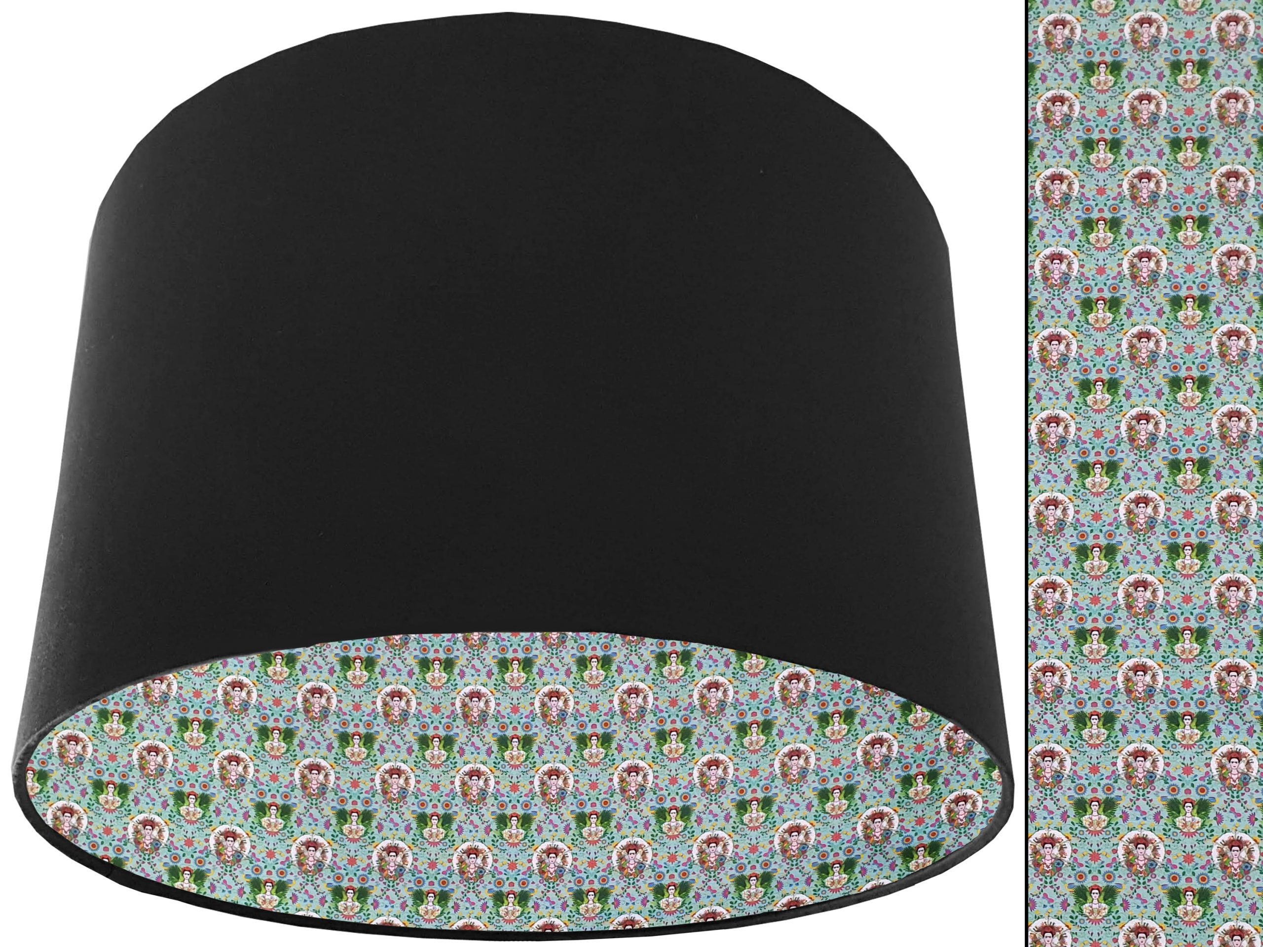 Kahlo Inspired Lampshade Black, Bold Modern Interior