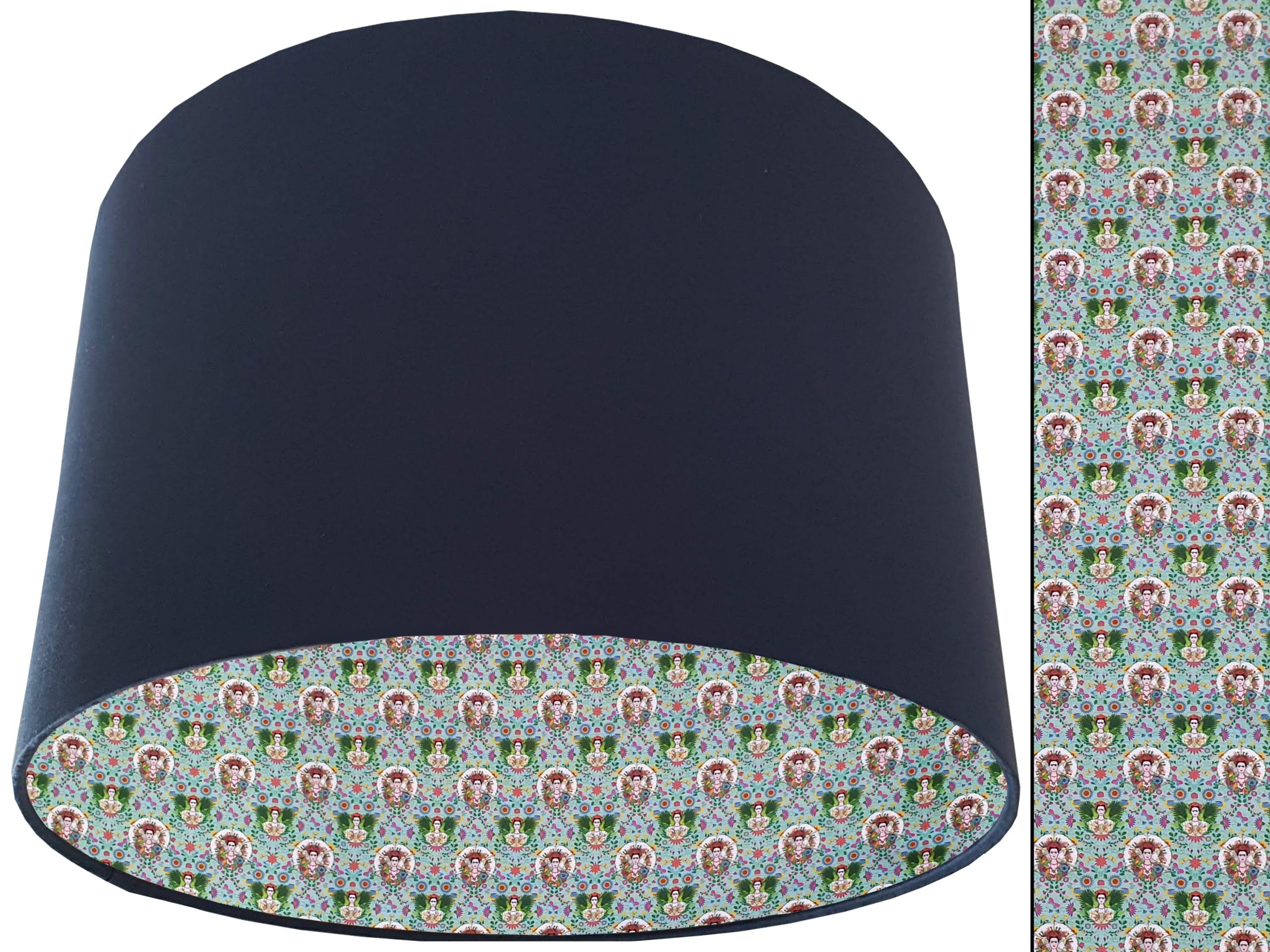 Kahlo Inspired Lampshade Blue, Bold Modern Interior