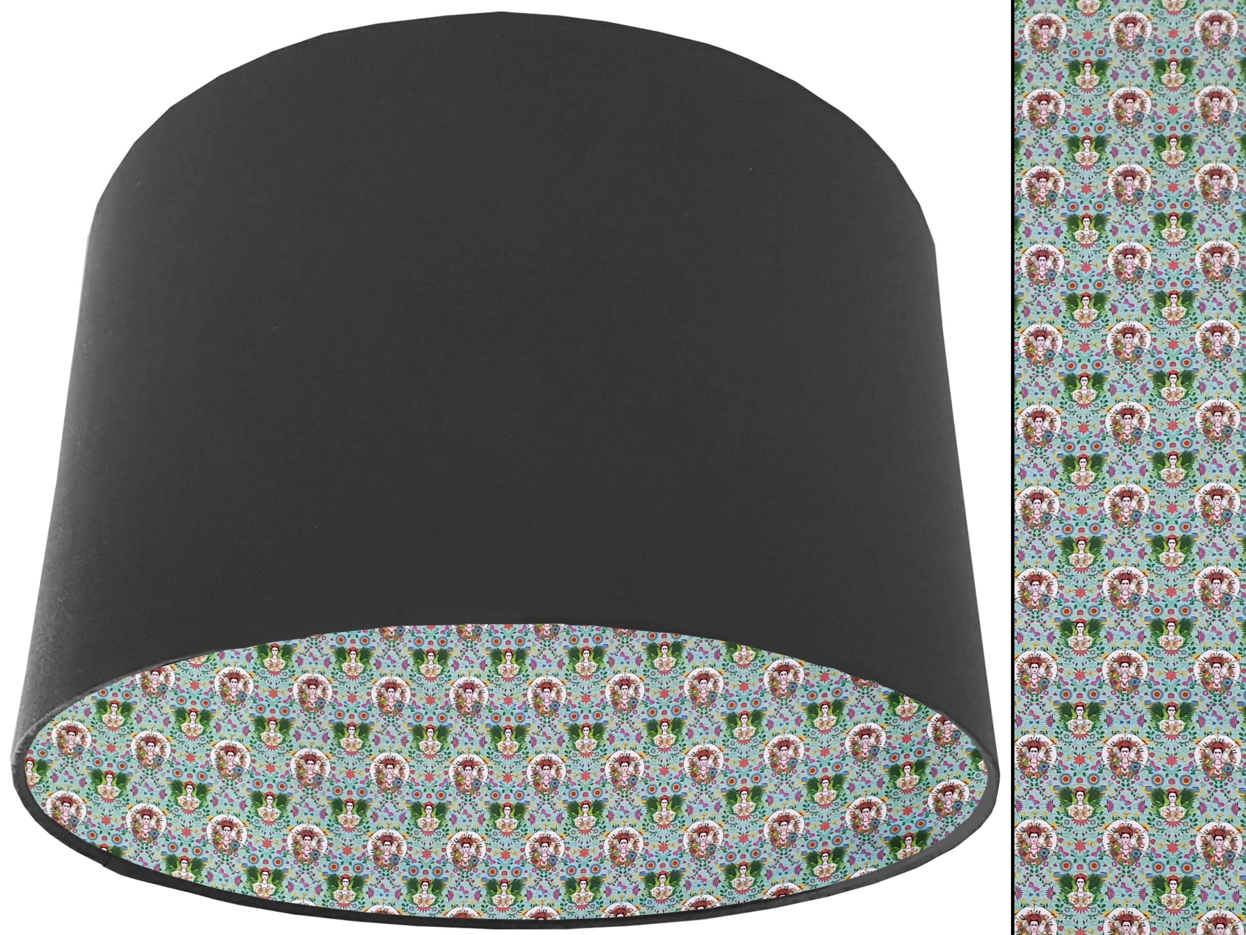 Kahlo Inspired Lampshade Dark Grey, Bold Modern Interior
