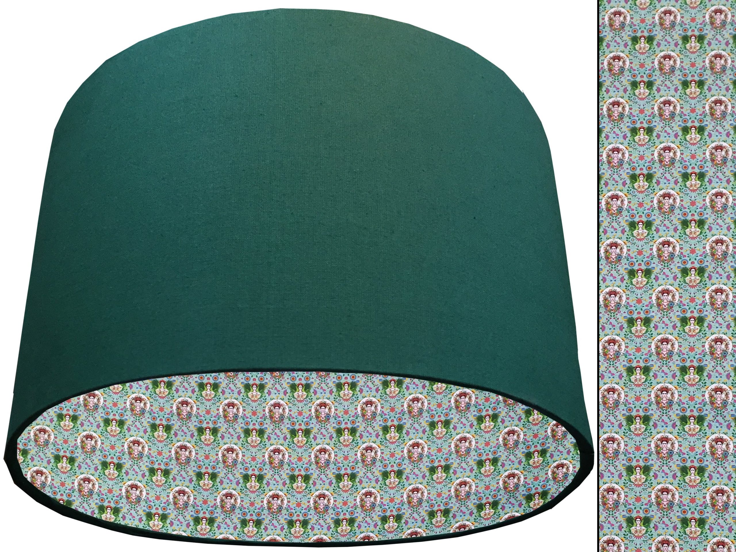 Kahlo Inspired Lampshade Green, Bold Modern Interior