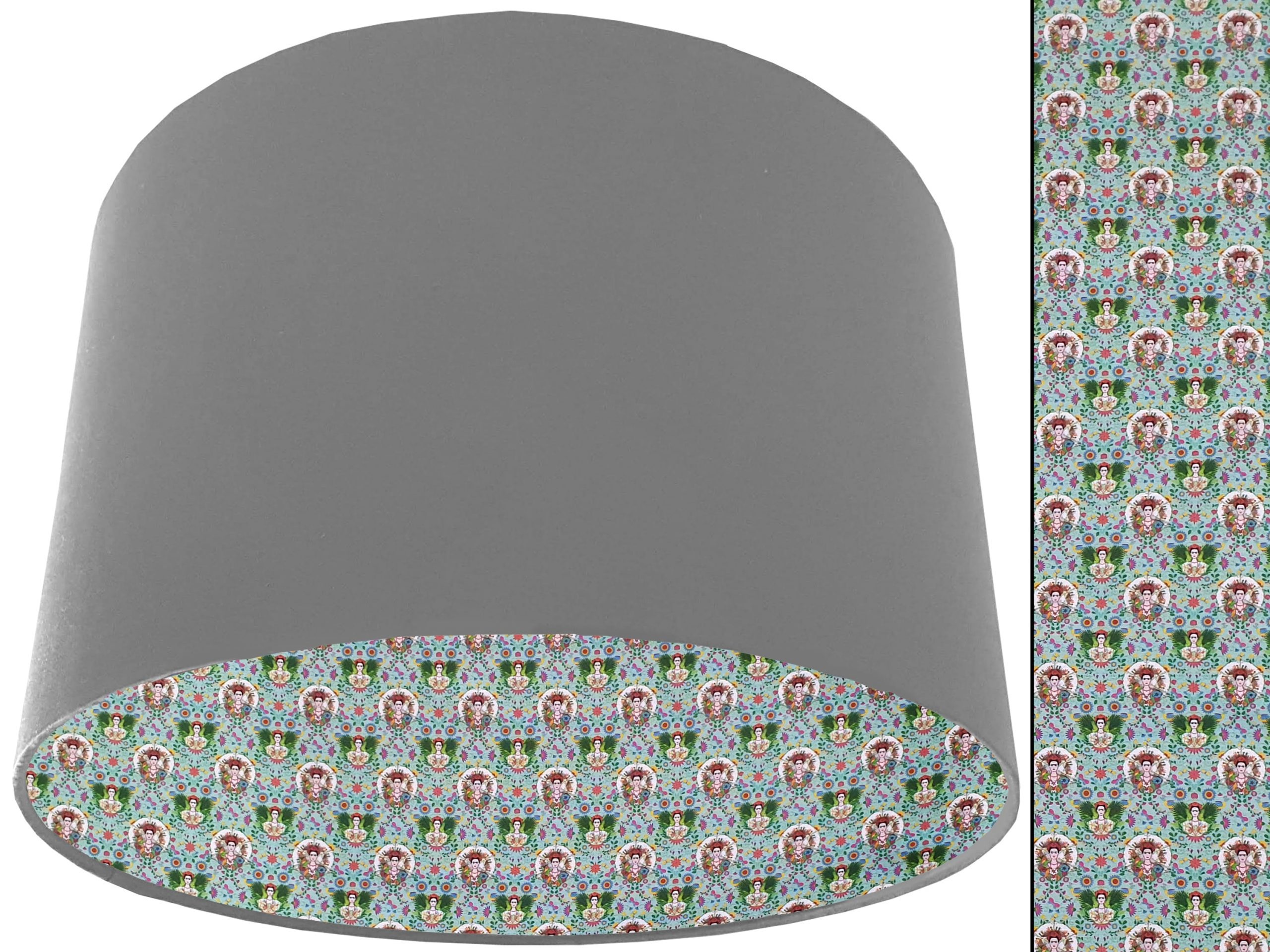 Kahlo Inspired Lampshade Light Grey, Bold Modern Interior