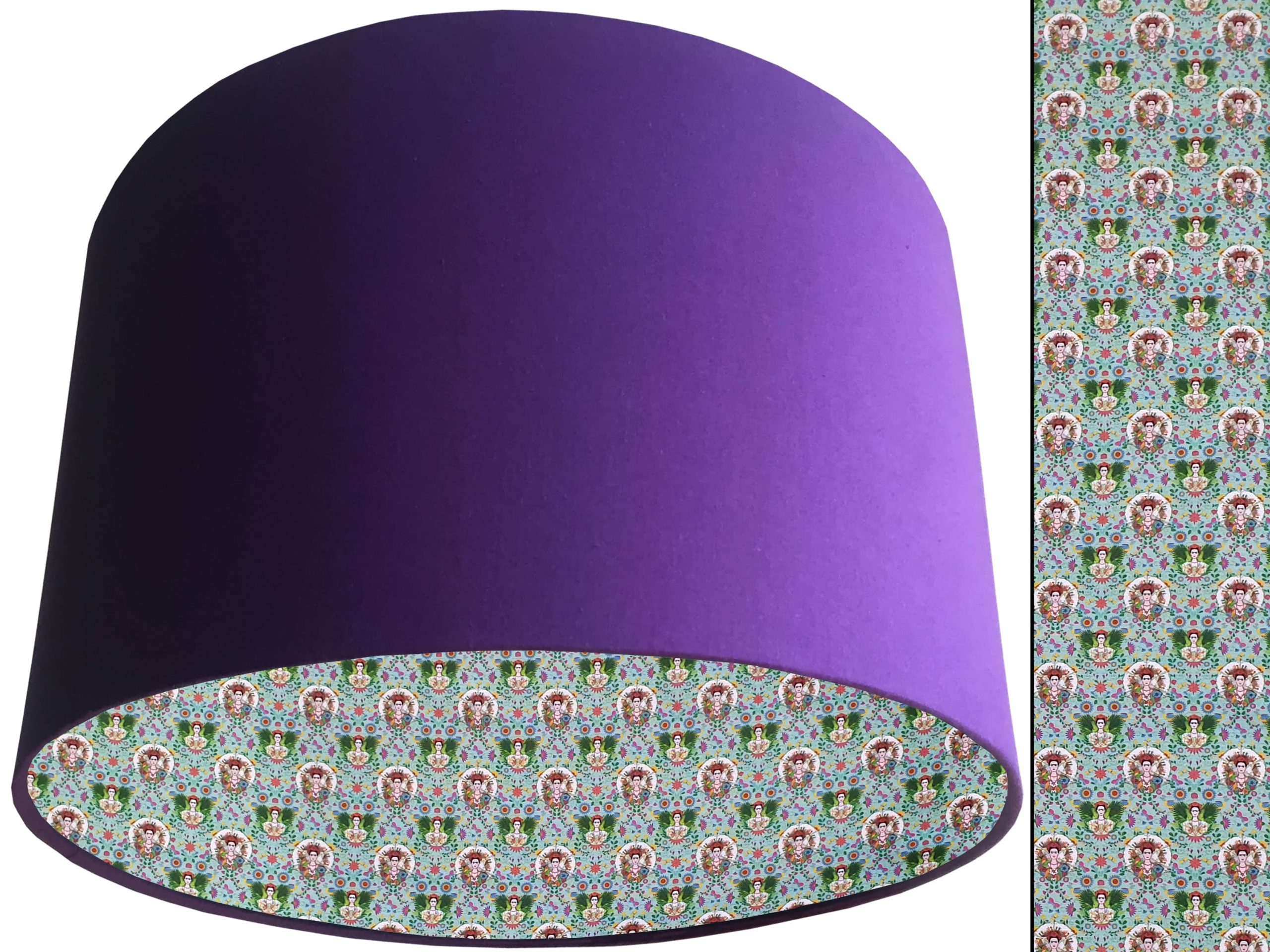 Kahlo Inspired Lampshade Purple, Bold Modern Interior