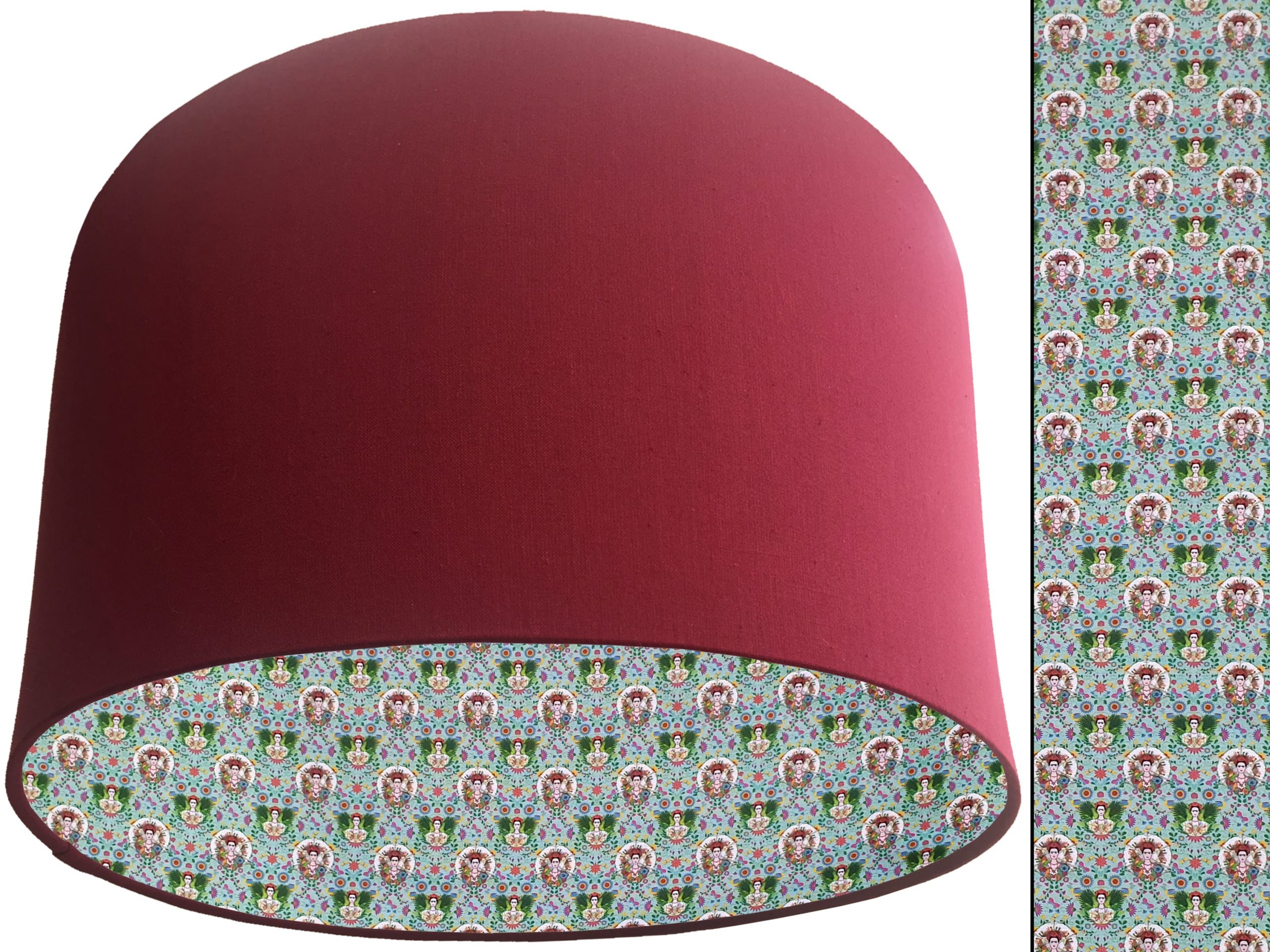 Kahlo Inspired Lampshade Red, Bold Modern Interior