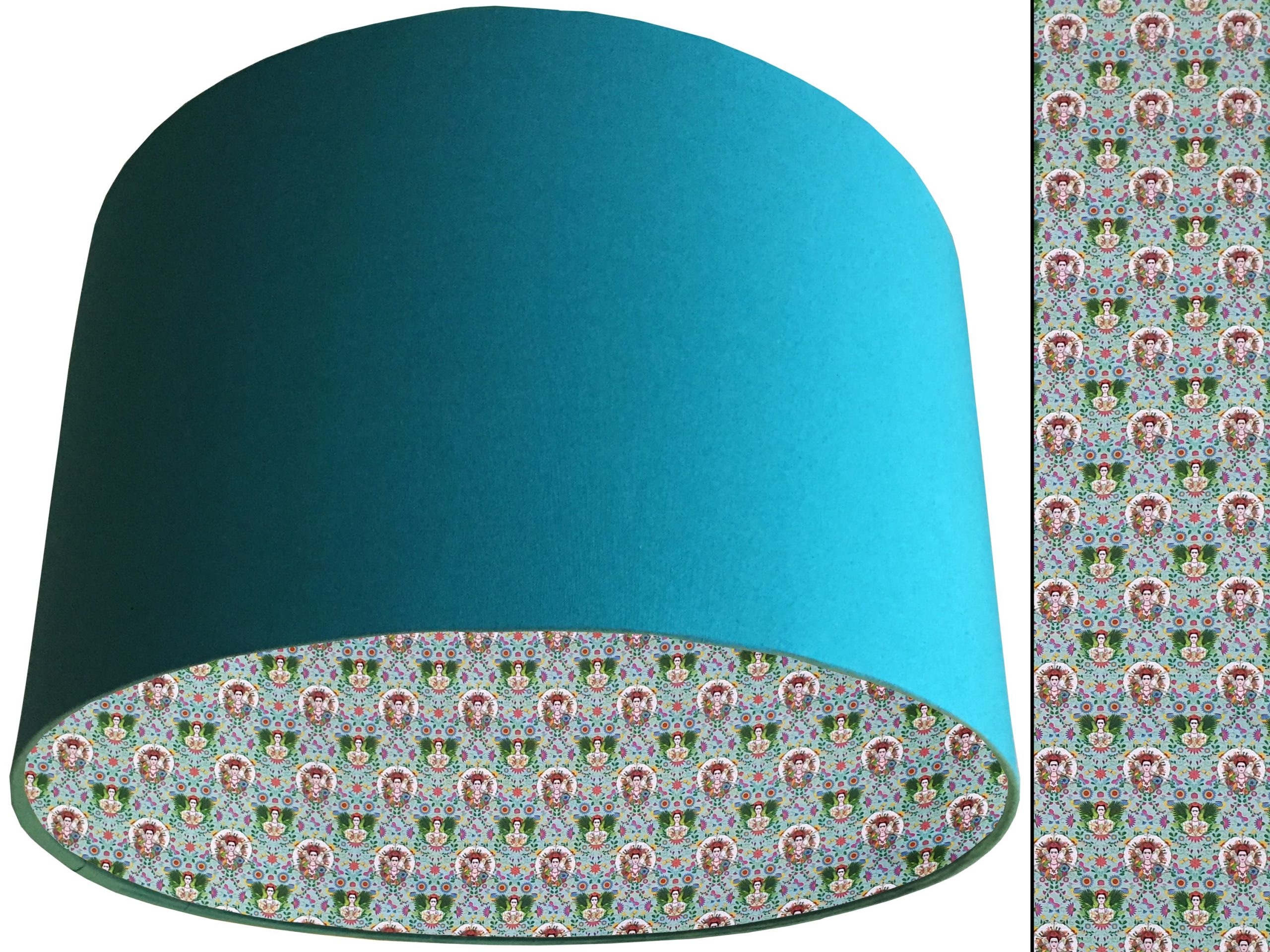 Kahlo Inspired Lampshade Teal, Bold Modern Interior