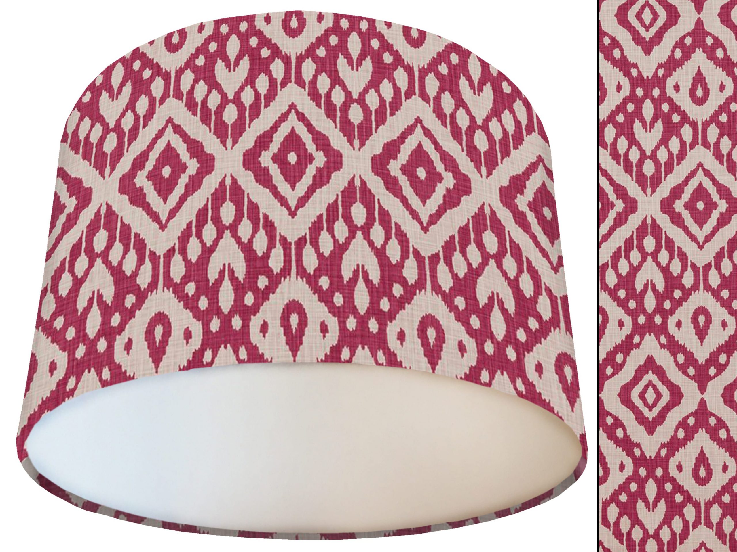 Marrakech Pink Lamp Shade White, Bold Home Interior Light