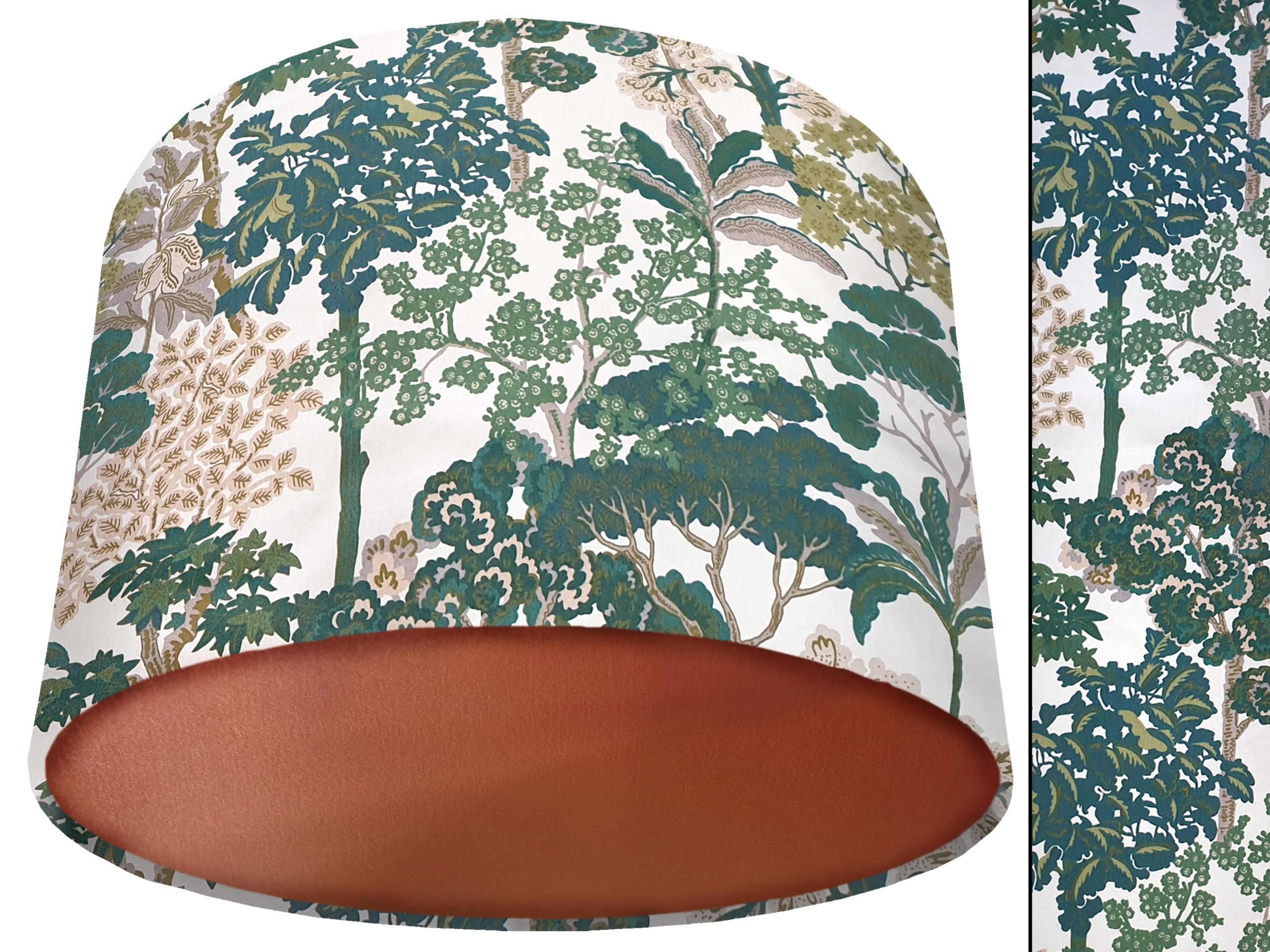 Oriental Trees Green Lamp Shade Copper, Modern Country