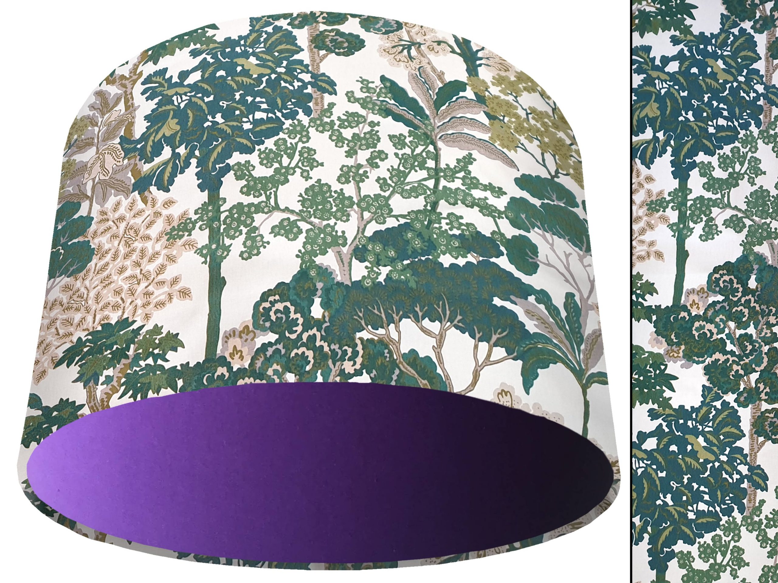 Oriental Trees Green Light Shade Purple, Modern Country