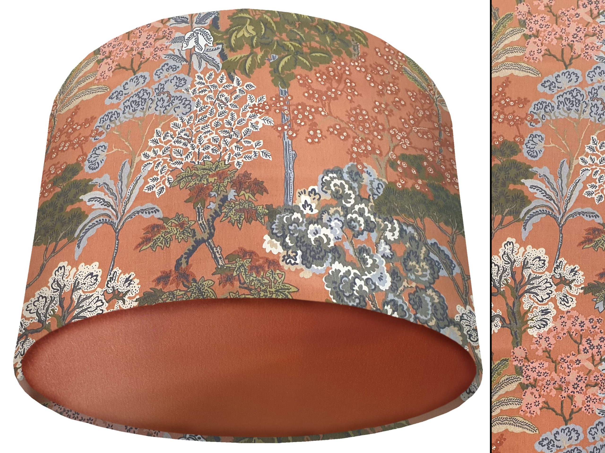 Oriental Trees Orange Lamp Shade Copper, Stylish Home