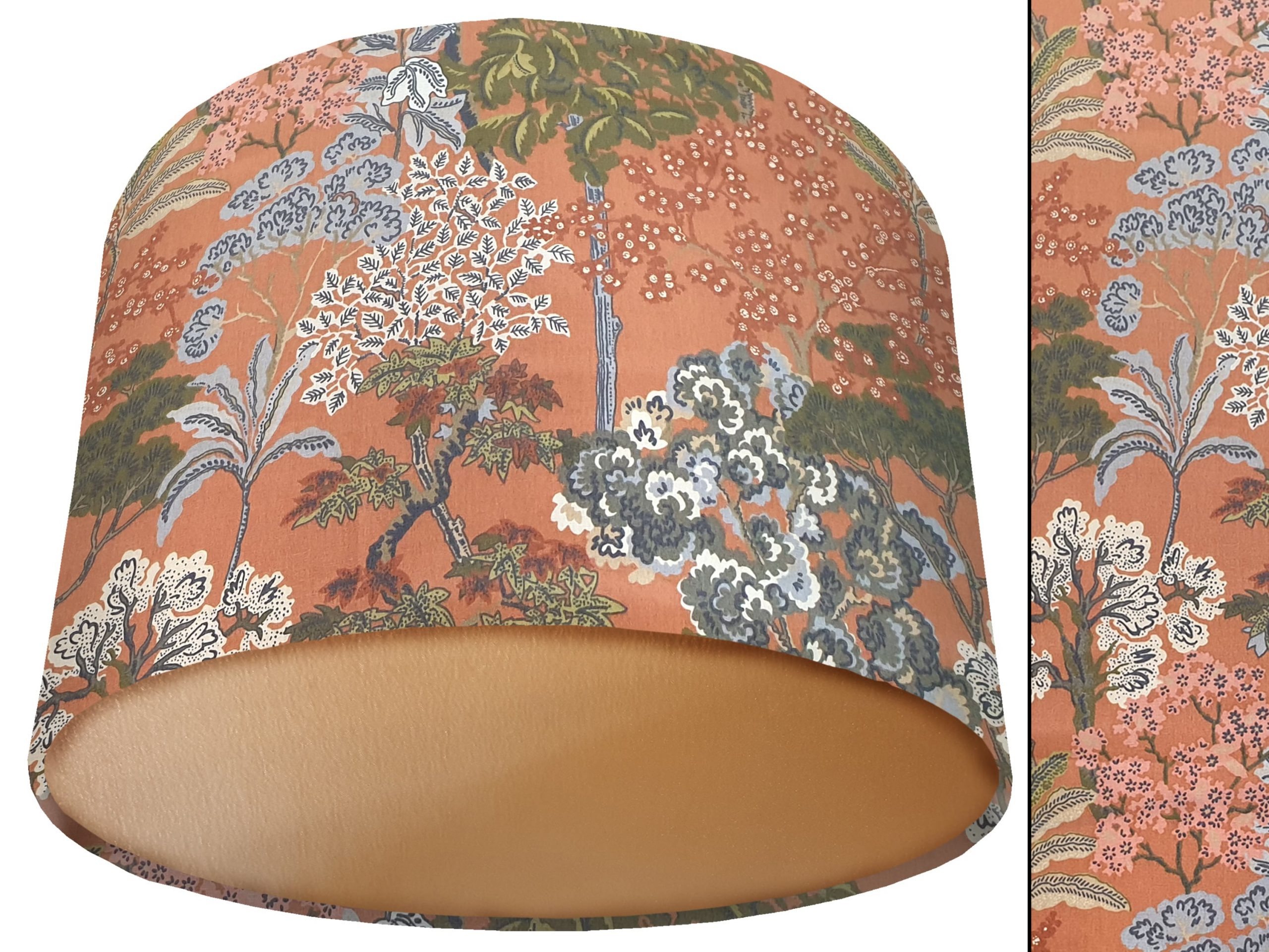 Oriental Trees Orange Lamp Shade Gold, Stylish Home