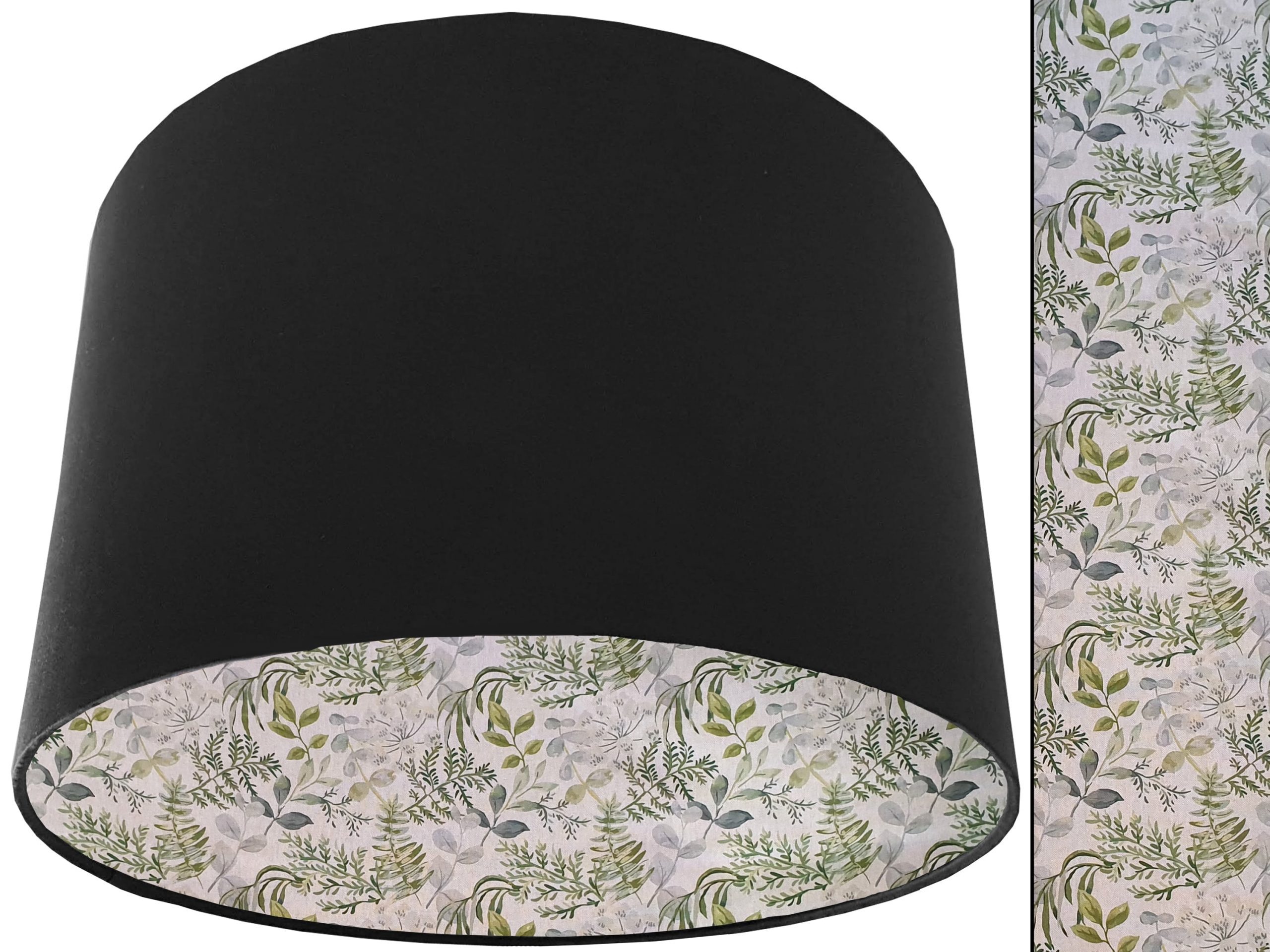 Pastel Botanical Lampshade Black, Country Home Interior