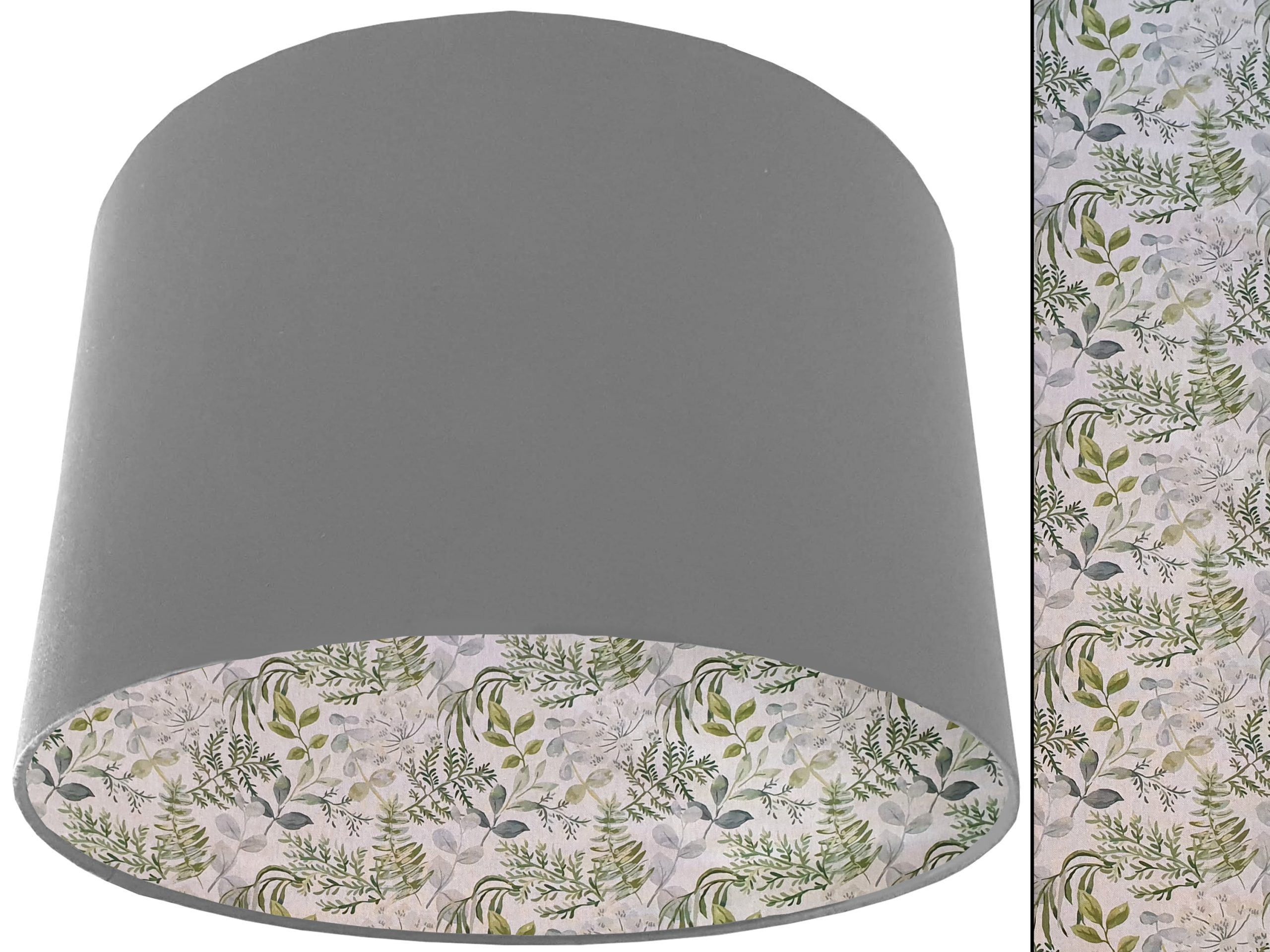 Pastel Botanical Lampshade Light Grey, Country Home Interior