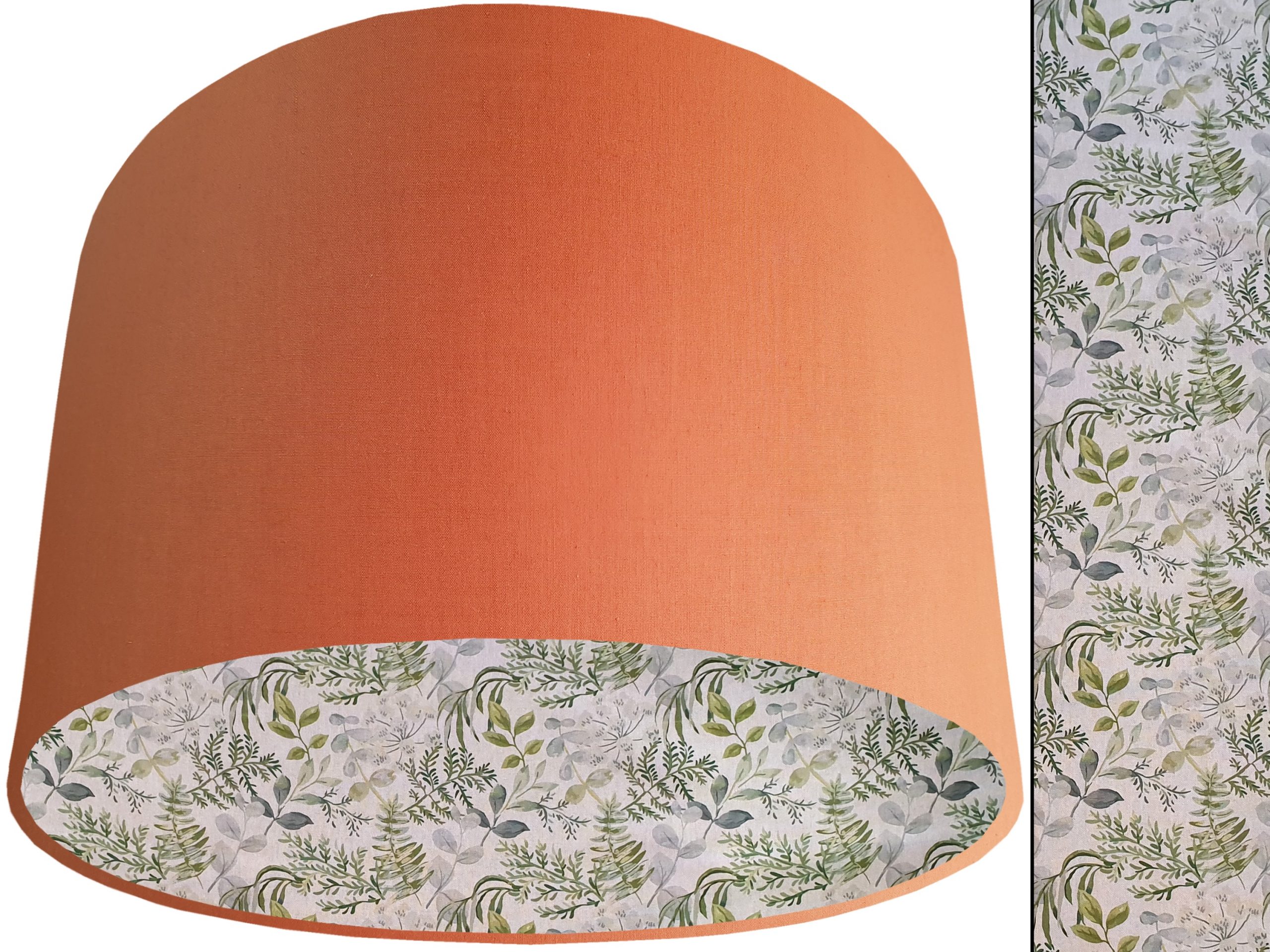 Pastel Botanical Lampshade Orange, Country Home Interior