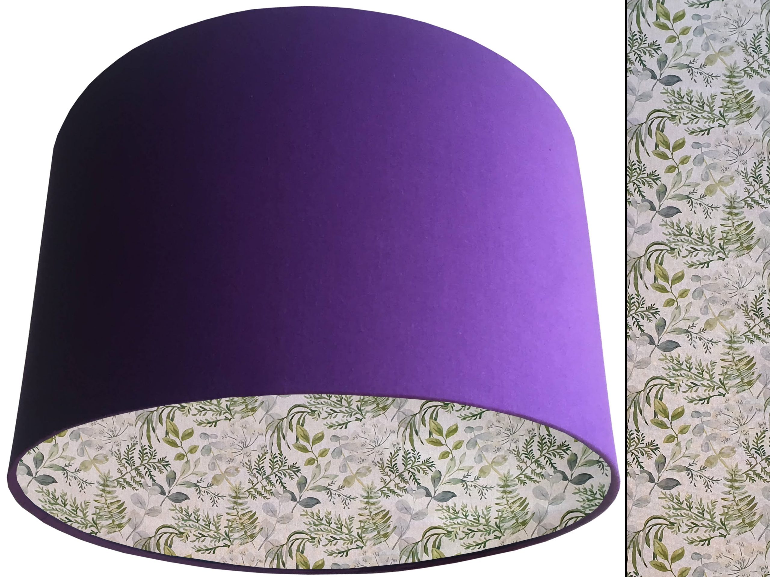 Pastel Botanical Lampshade Purple, Country Home Interior