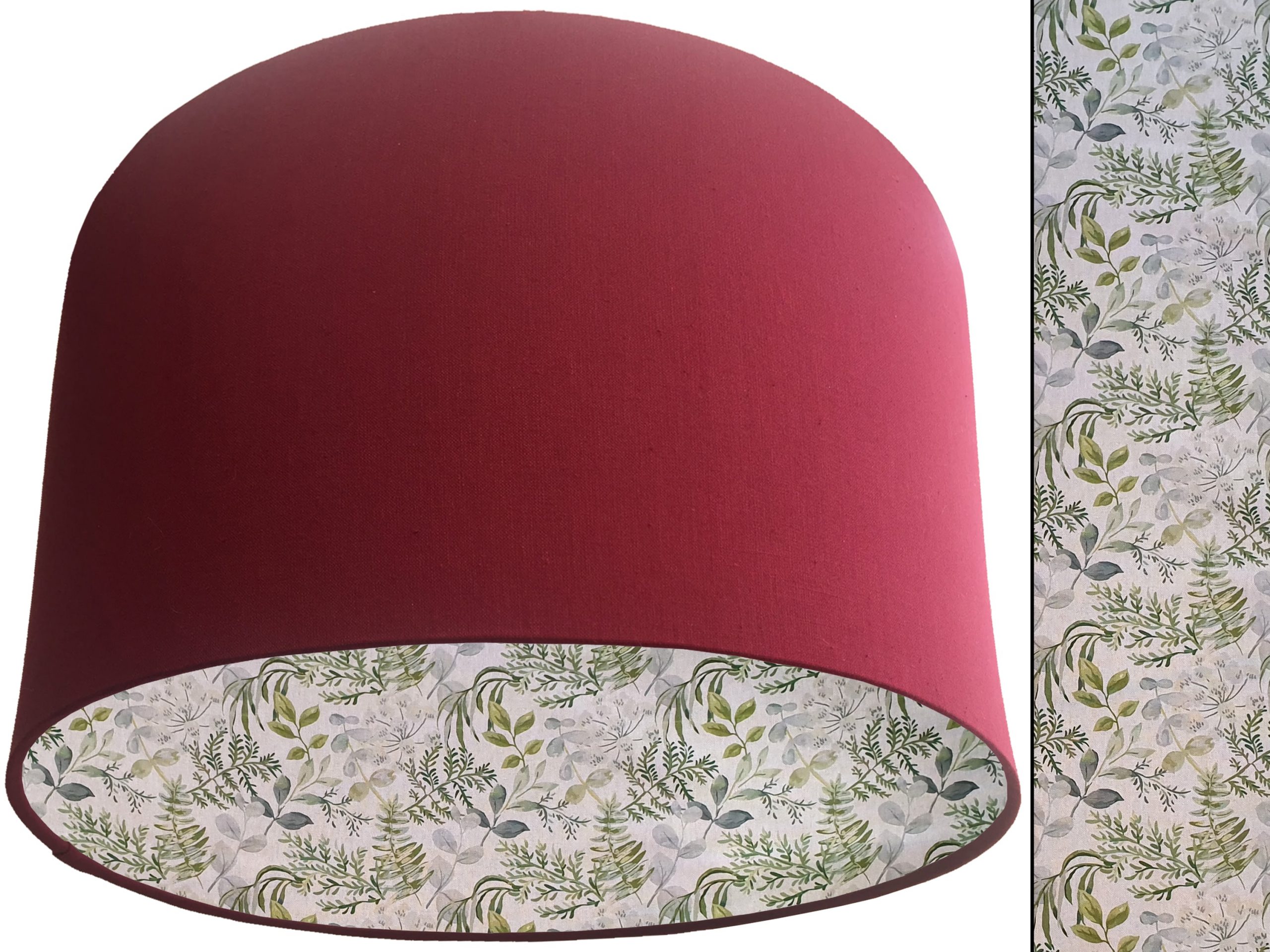 Pastel Botanical Lampshade Red, Country Home Interior