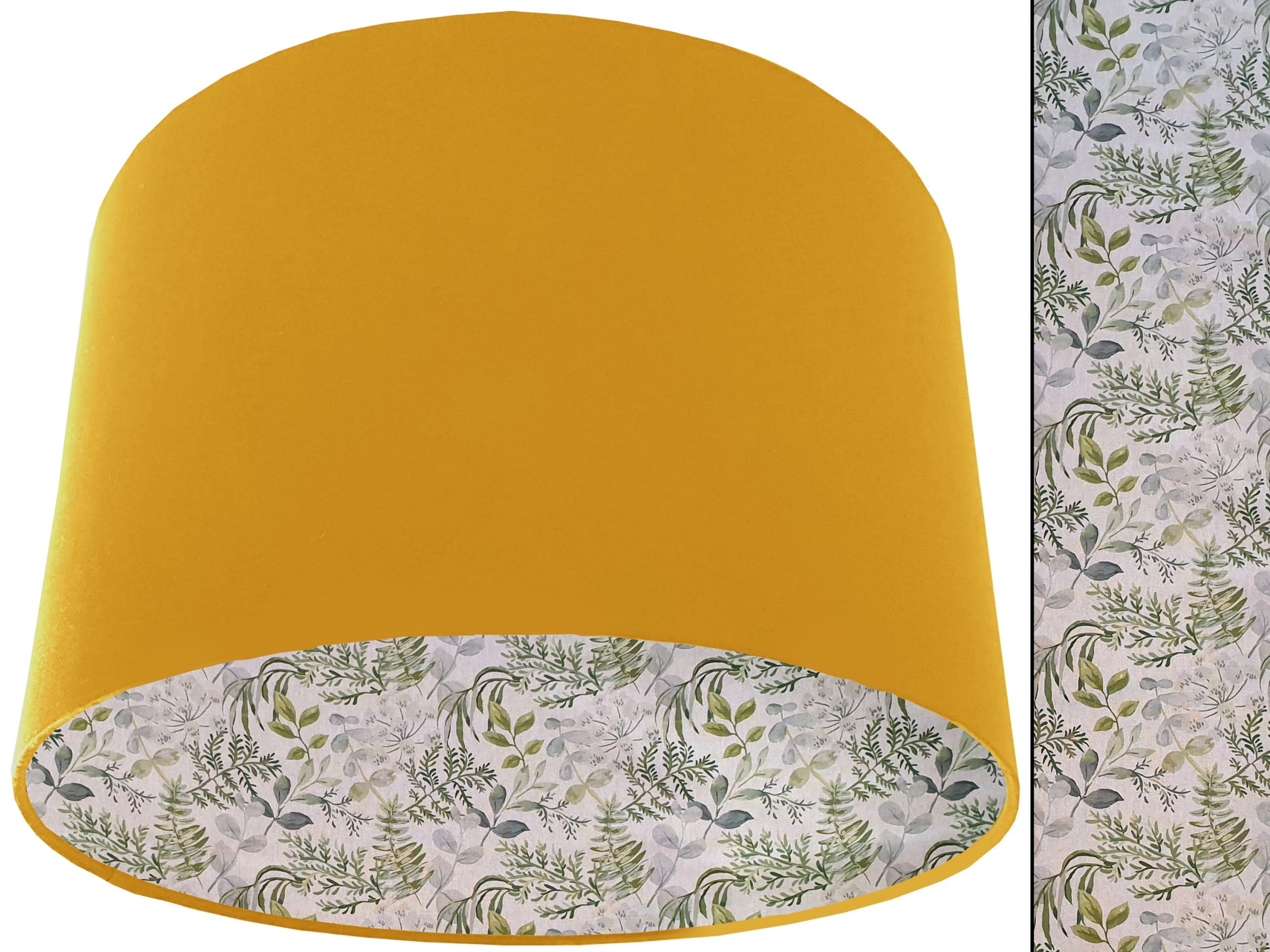 Pastel Botanical Lampshade Yellow, Country Home Interior
