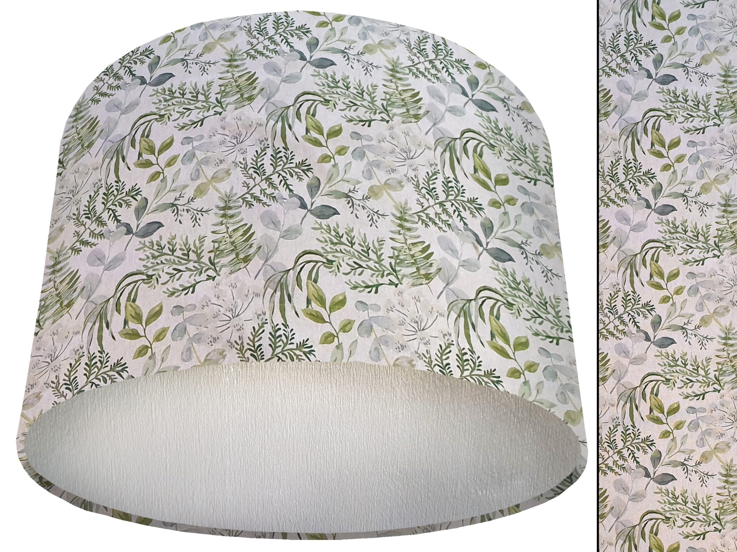 Pastel Botanical Lamp Shade Silver, Country Home Interior