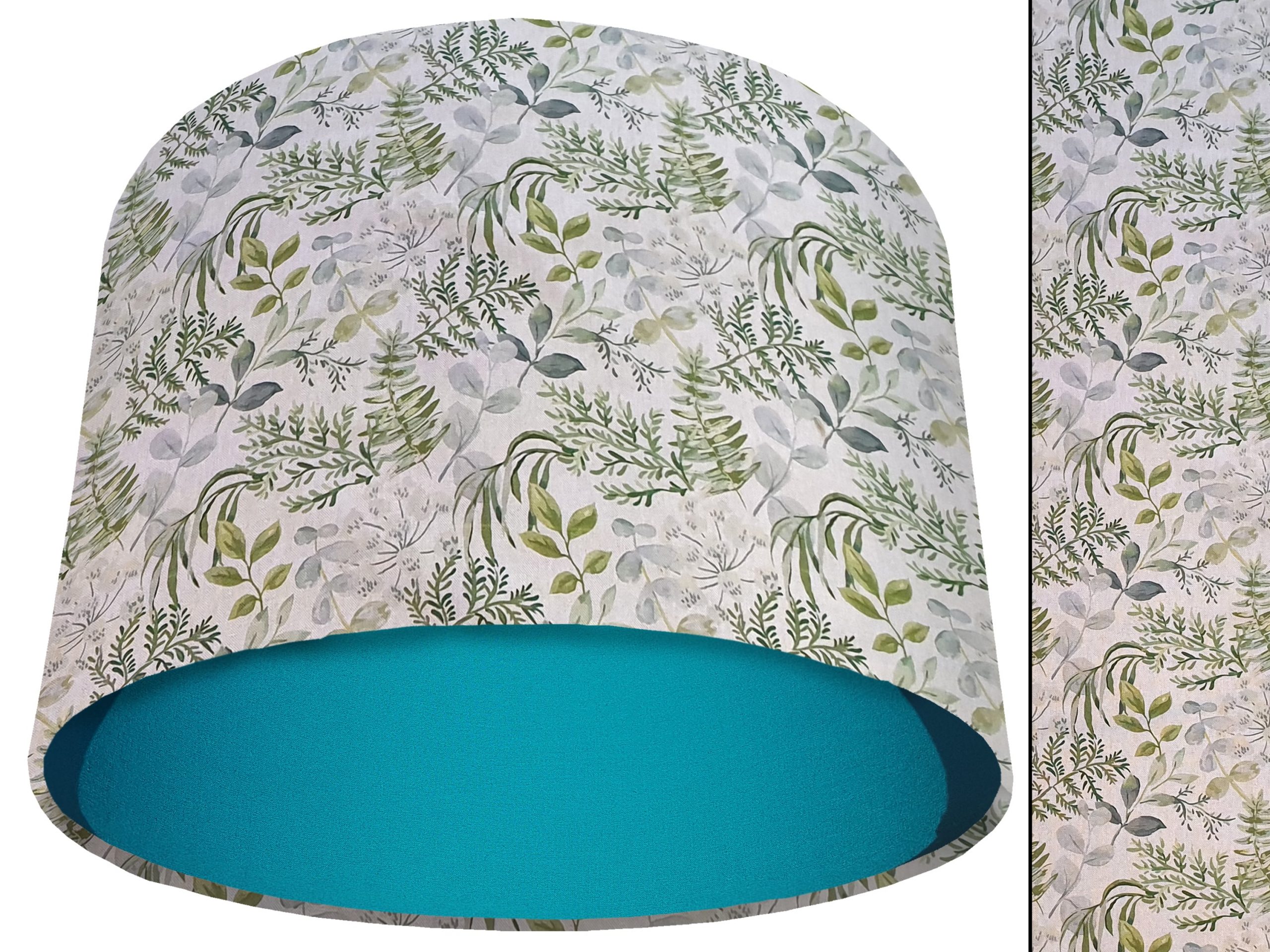 Pastel Botanical Light Shade Teal, Country Home Interior