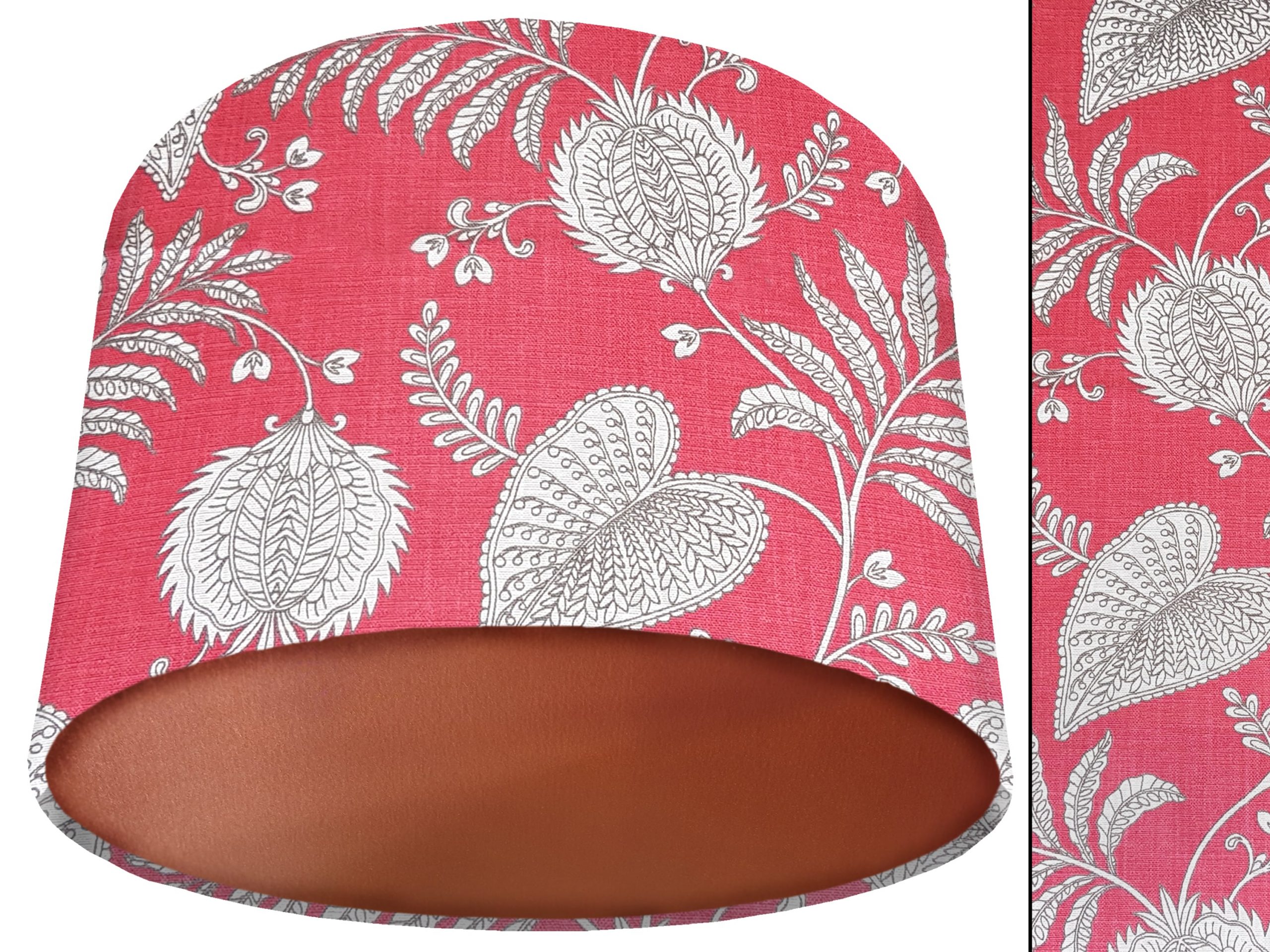 Pink Paisley Lamp Shade Copper, Bold Home Interior Lighting