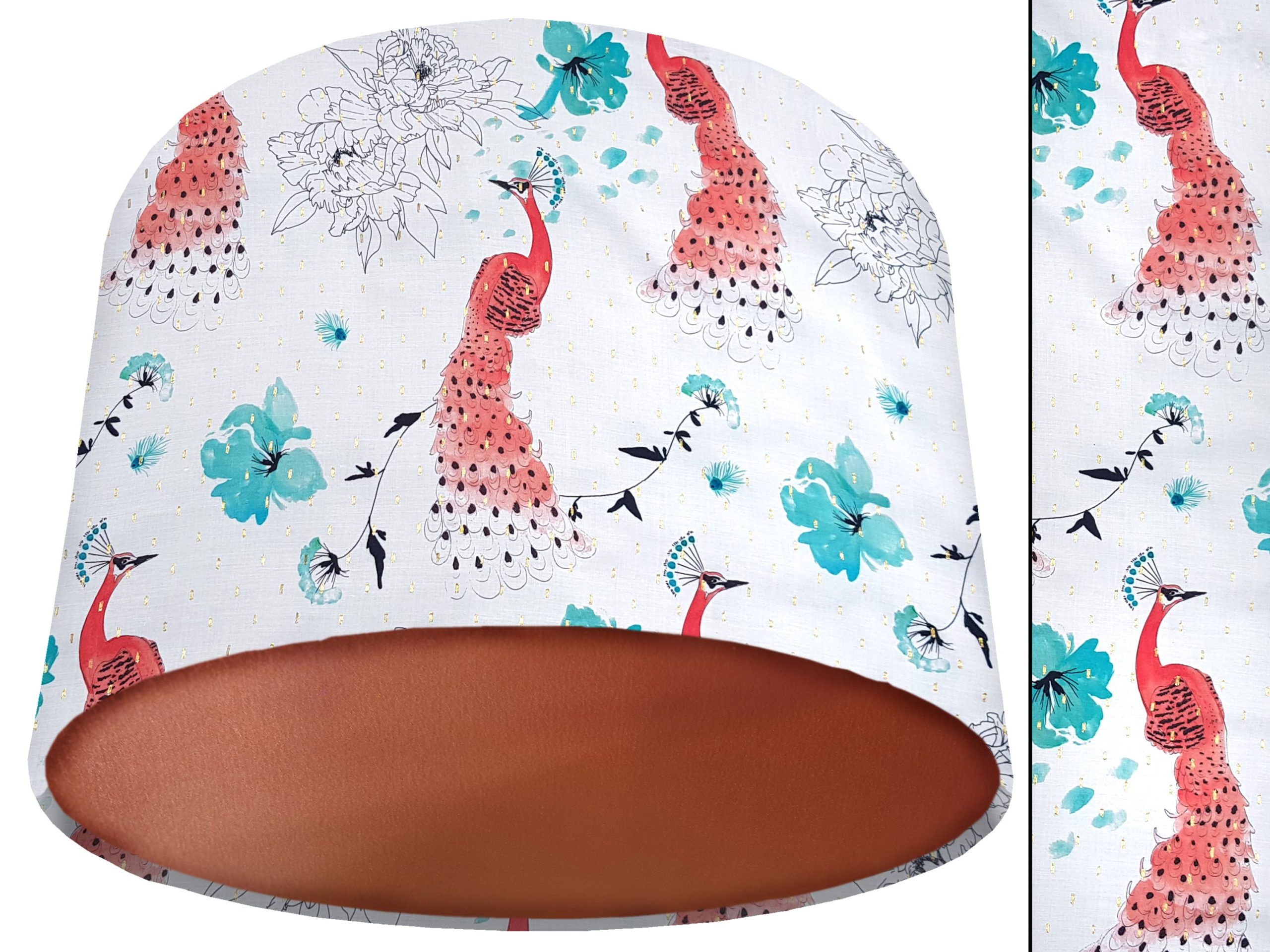 Pink Peacock Lamp Shade Copper, Stylish Home Interior