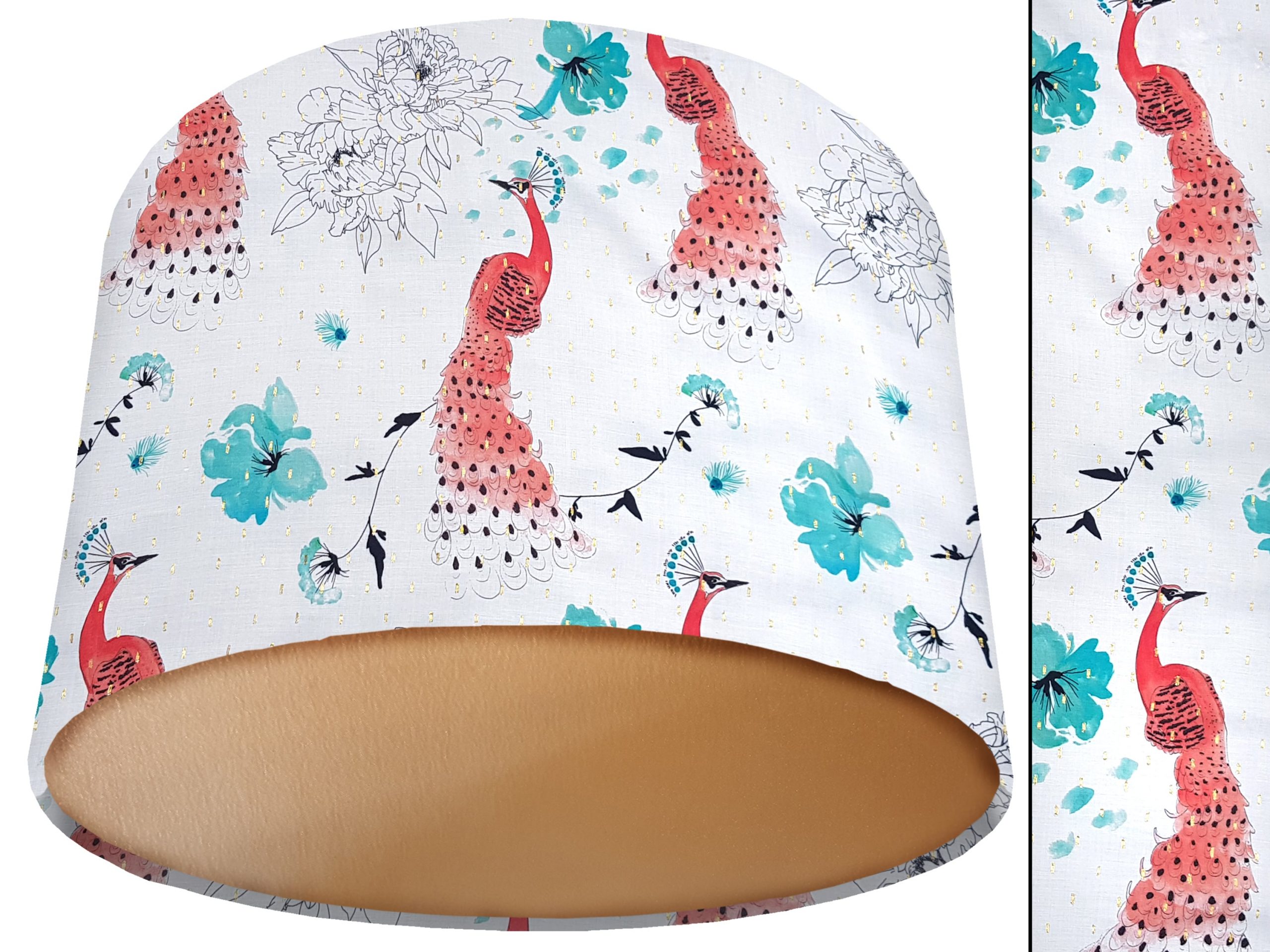 Pink Peacock Lamp Shade Gold, Stylish Home Interior