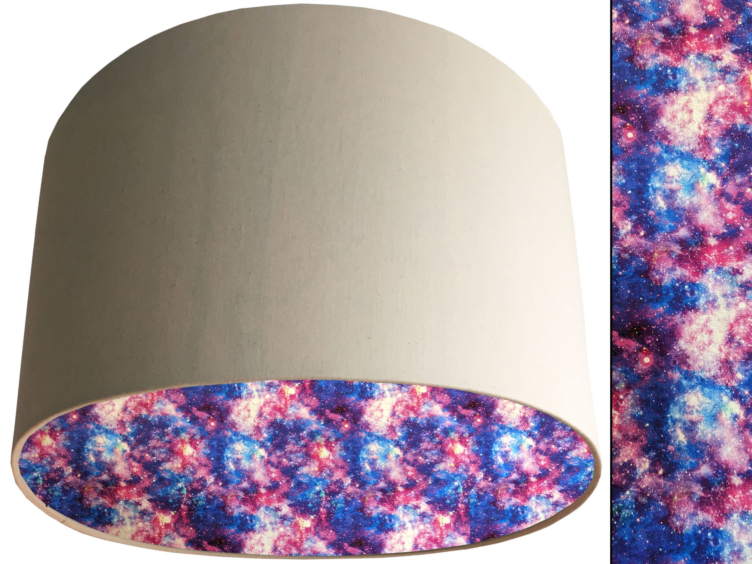 Galaxy Space Lampshade Cream, Kids Bedroom Light Shade